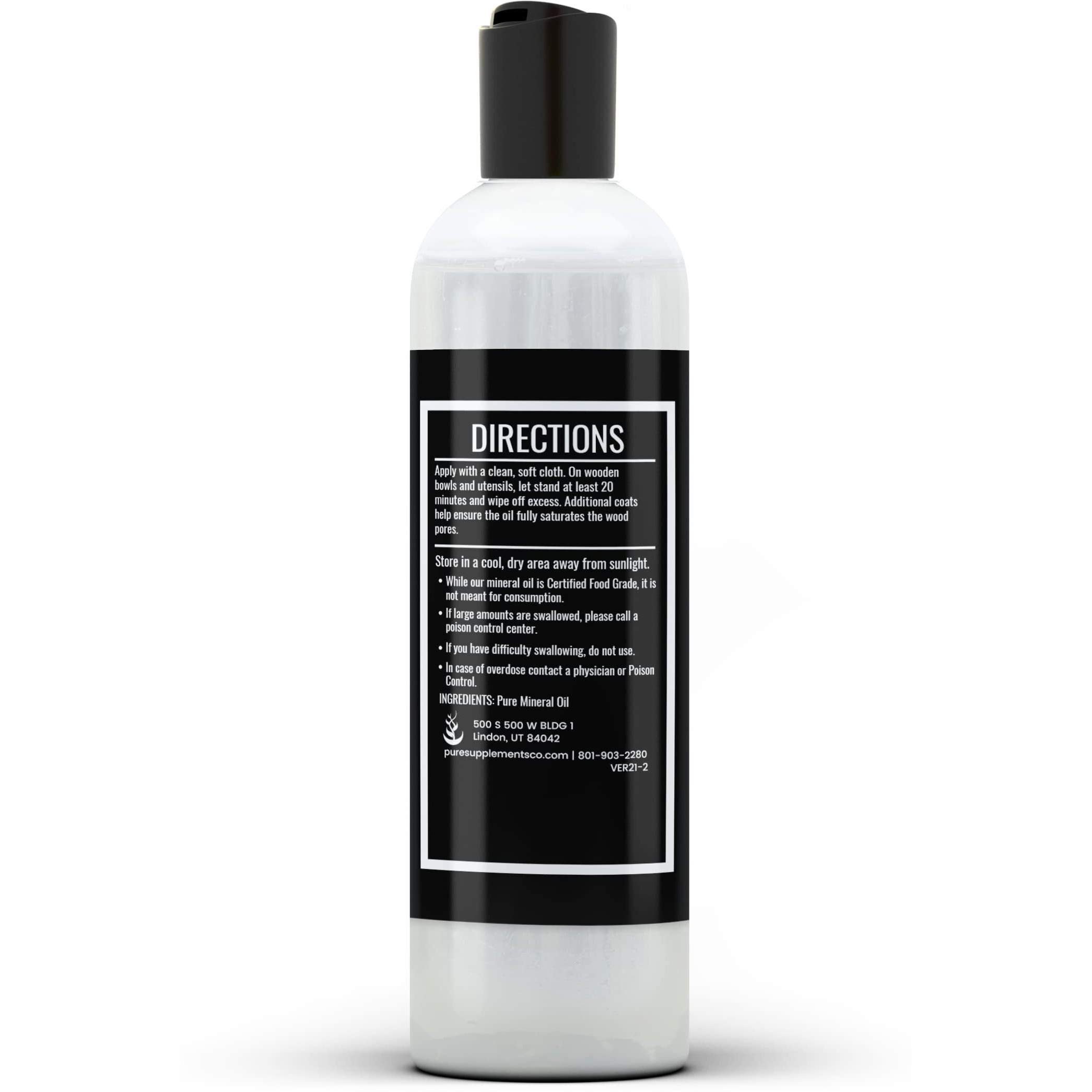 Pure Original Ingredients Mineral Oil (8 Fl Oz) For Cutting Boards, Butcher Blocks, Counter Tops, Wood Utensils