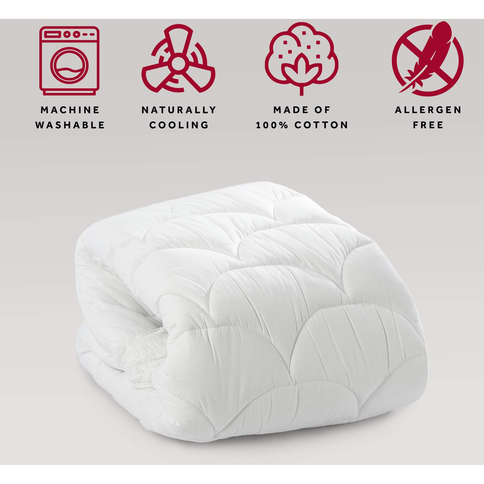 Marriott Mattress Topper - Plush, Quilted Mattress Pad With Hypoallergenic Fill - Fits Mattresses Up To 15"" - King