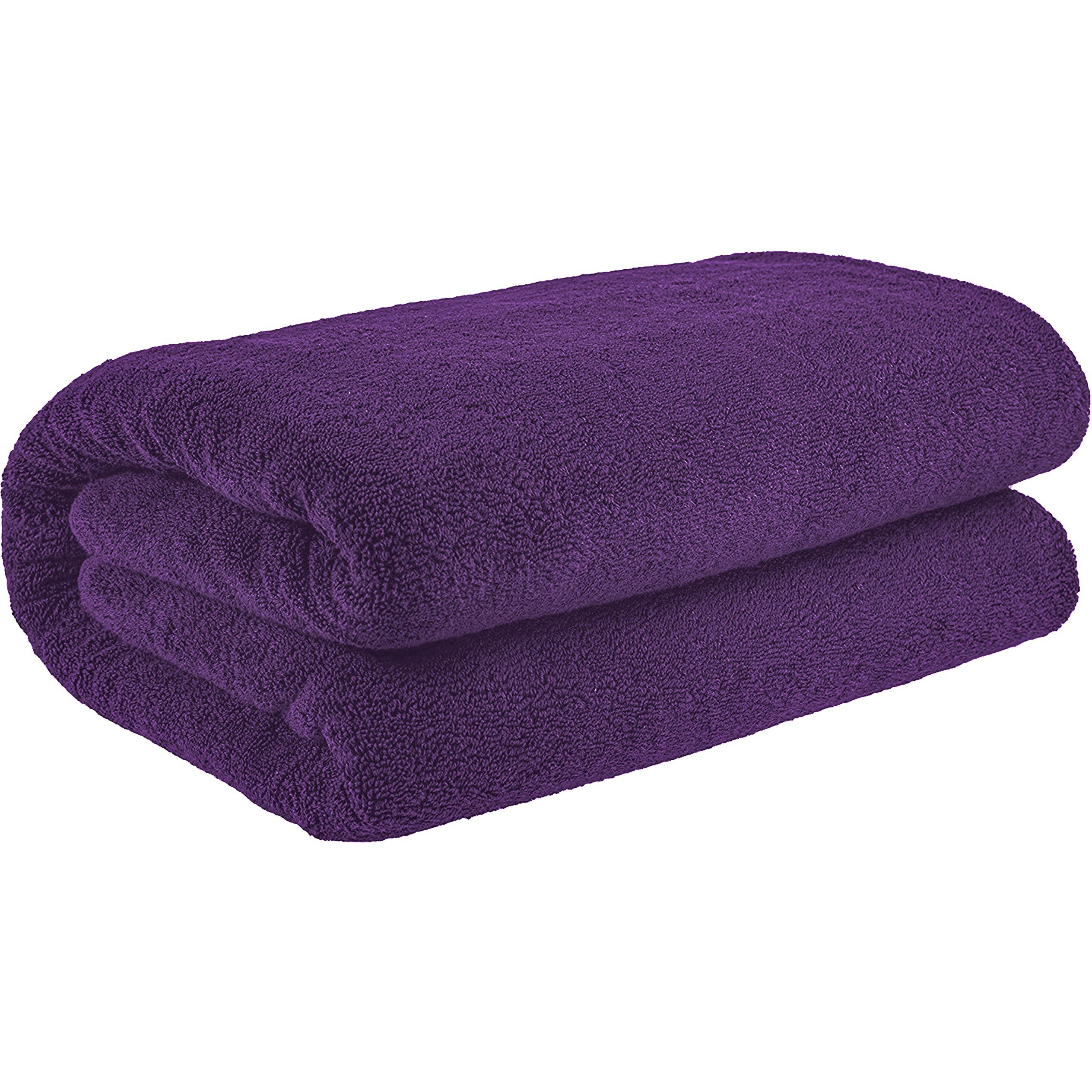Cotton Paradise Oversized Bath Sheet, 100% Cotton 40X80 Clearance Bath Towel Sheet, Turkish Extra Large Bath Towel For Bathroom, Purple Bathsheet