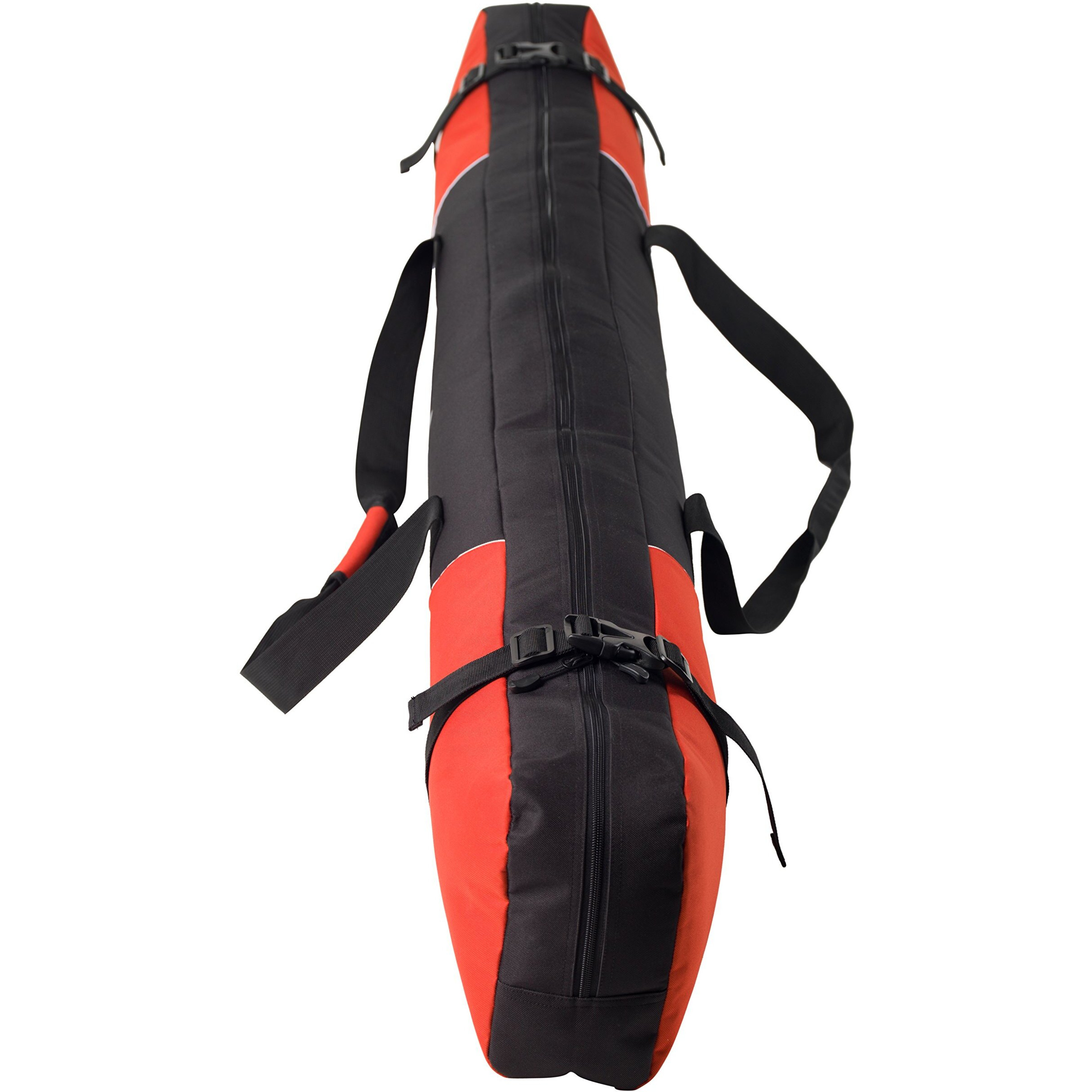 Athletico Mogul Padded Ski Bag - Fully Padded Single Ski Travel Bag (Red, 170Cm)
