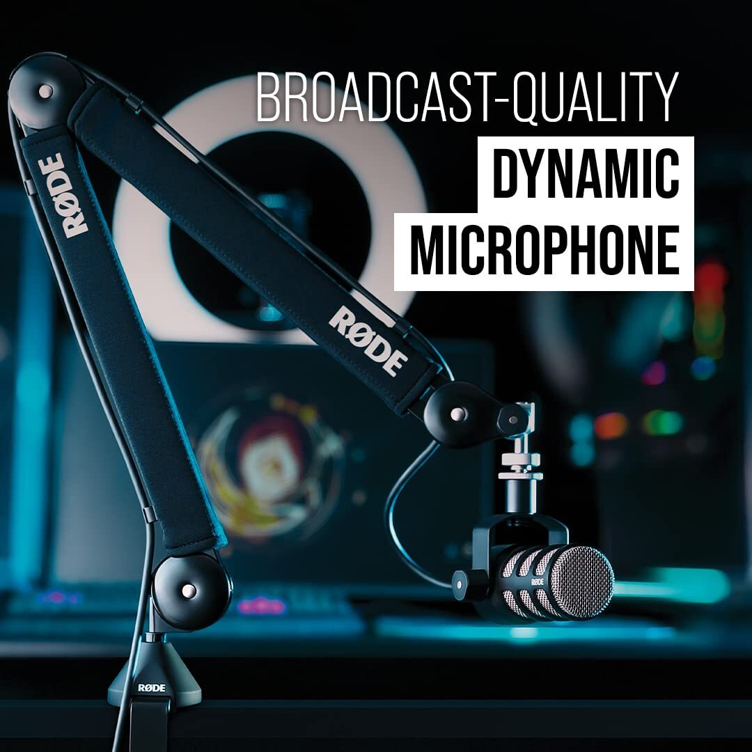 Rode Podmic Cardioid Dynamic Broadcast Microphone, Black