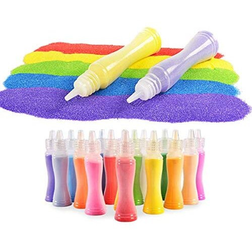Mistari Peel And Sand Art Kits Sheets For Kids With 27 Sheets Sand Art Painting Cards And 2 Pcs Scratch Sticks Crafts (18 Colors+27 Sheets)