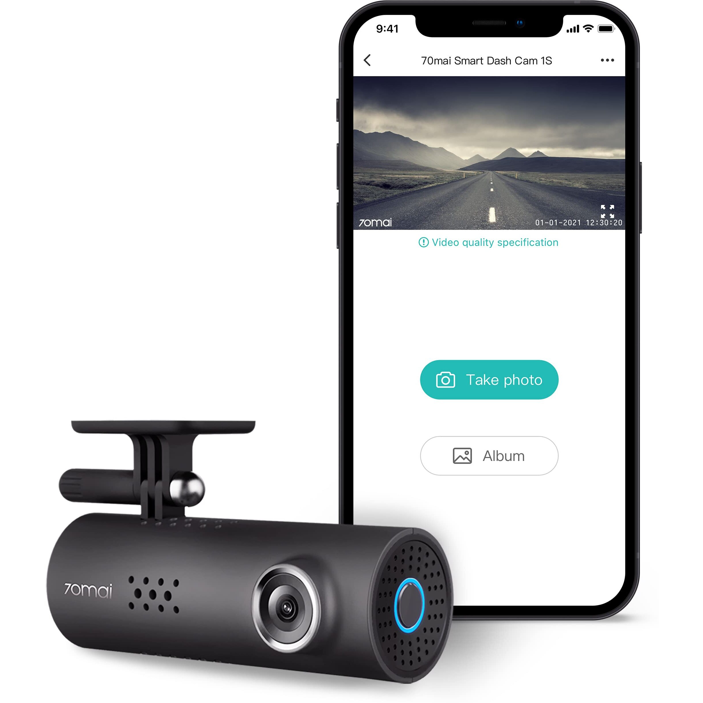 70Mai Smart Dash Cam, 1080P Fhd Dash Camera For Cars, Car Camera With Starvis 2 Imx662, Hdr, Wifi, G-Sensor, Voice Control, App, Loop Recording, Parking Monitor, Time-Lapse
