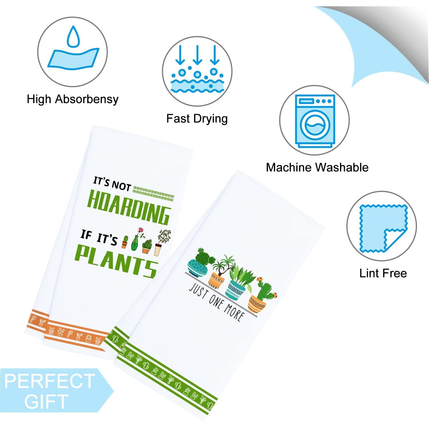 Lxomill Funny Kitchen Towels, Plant Gifts For Plant Lovers Women Gardener, Funny Birthday Gift For Friend, Plant Mom Lady Gifts, Funny Gardening Gifts, Housewarming Gift