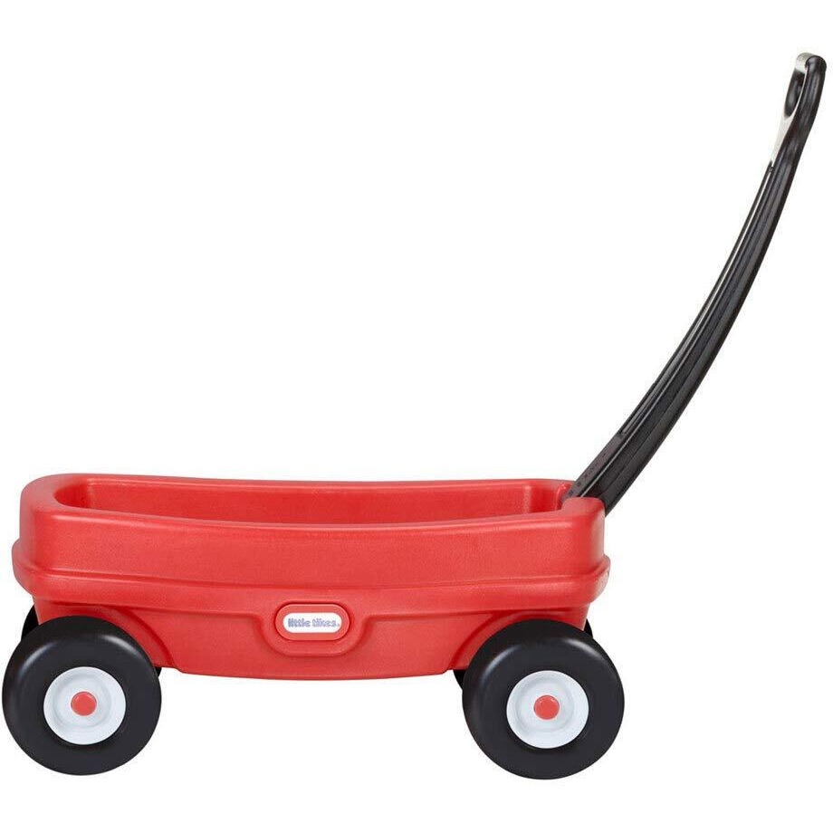 Little Tikes Lil' Wagon - Red And Black, Indoor And Outdoor Play, Easy Assembly, Made Of Tough Plastic Inside And Out, Handle Folds For Easy Storage | Kids 18