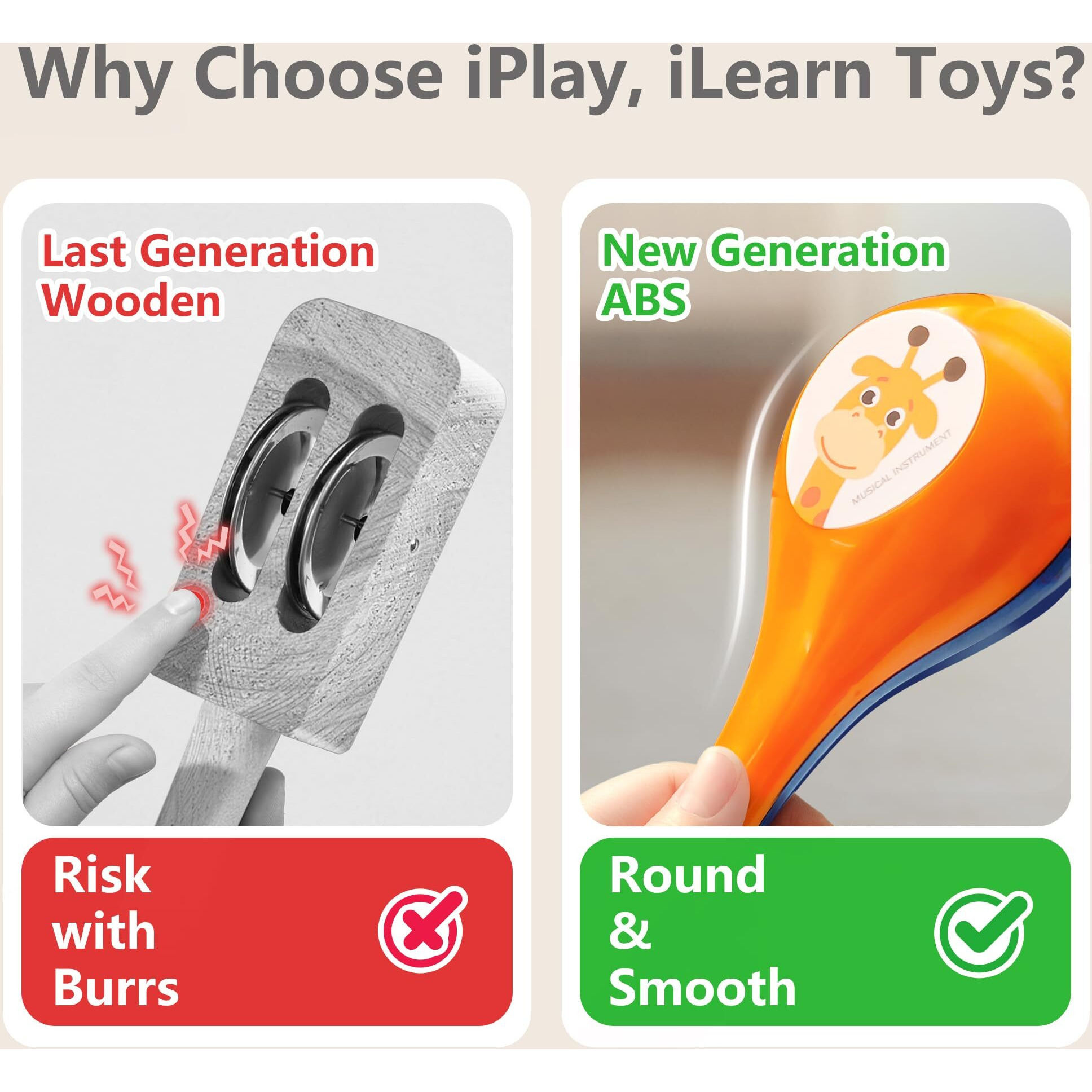 Iplay, Ilearn Toddler Musical Instruments Toys, Kids Drum Set, Baby Trumpet, Percussion, Harmonica, Maraca, Flute, Tambourine, Birthday Gifts For 18 Months Olds Ages 2 3 4 5 Years Boys Girls Children