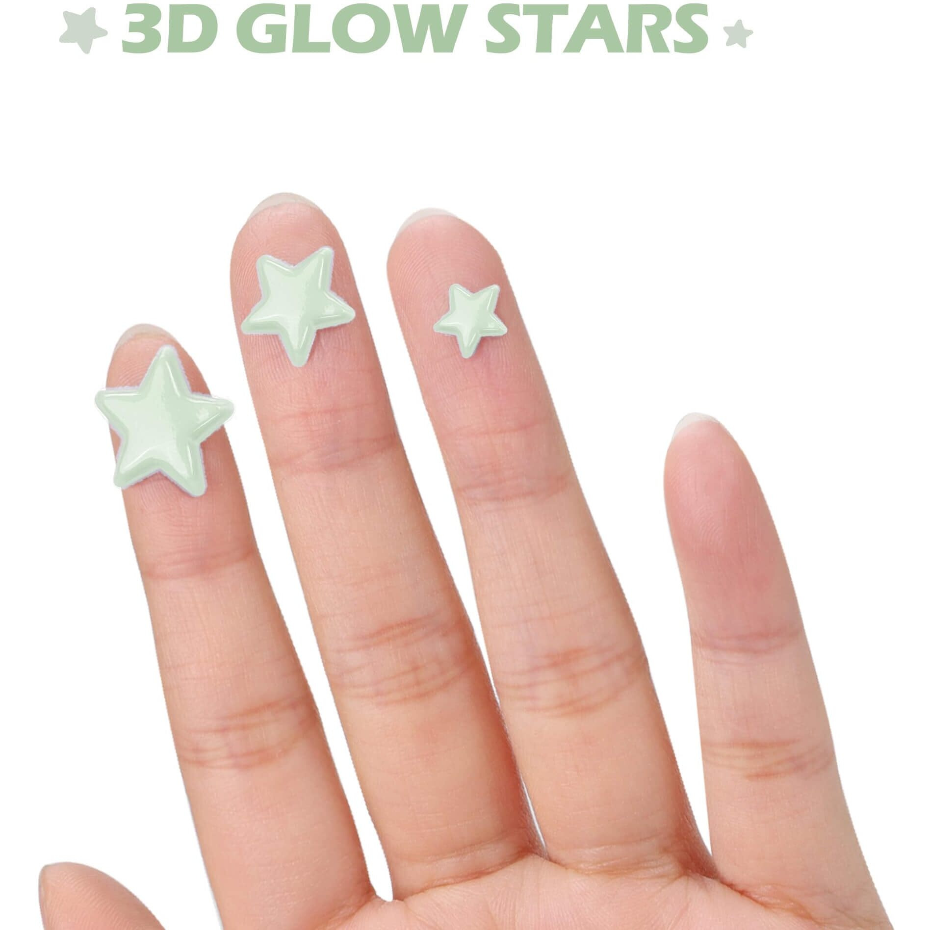 Glow In The Dark Stars Decals Decor For Ceiling 633 Pcs Realistic 3D Stickers Starry Sky Shining Decoration Perfect For Kids Bedroom Bedding Room Gifts