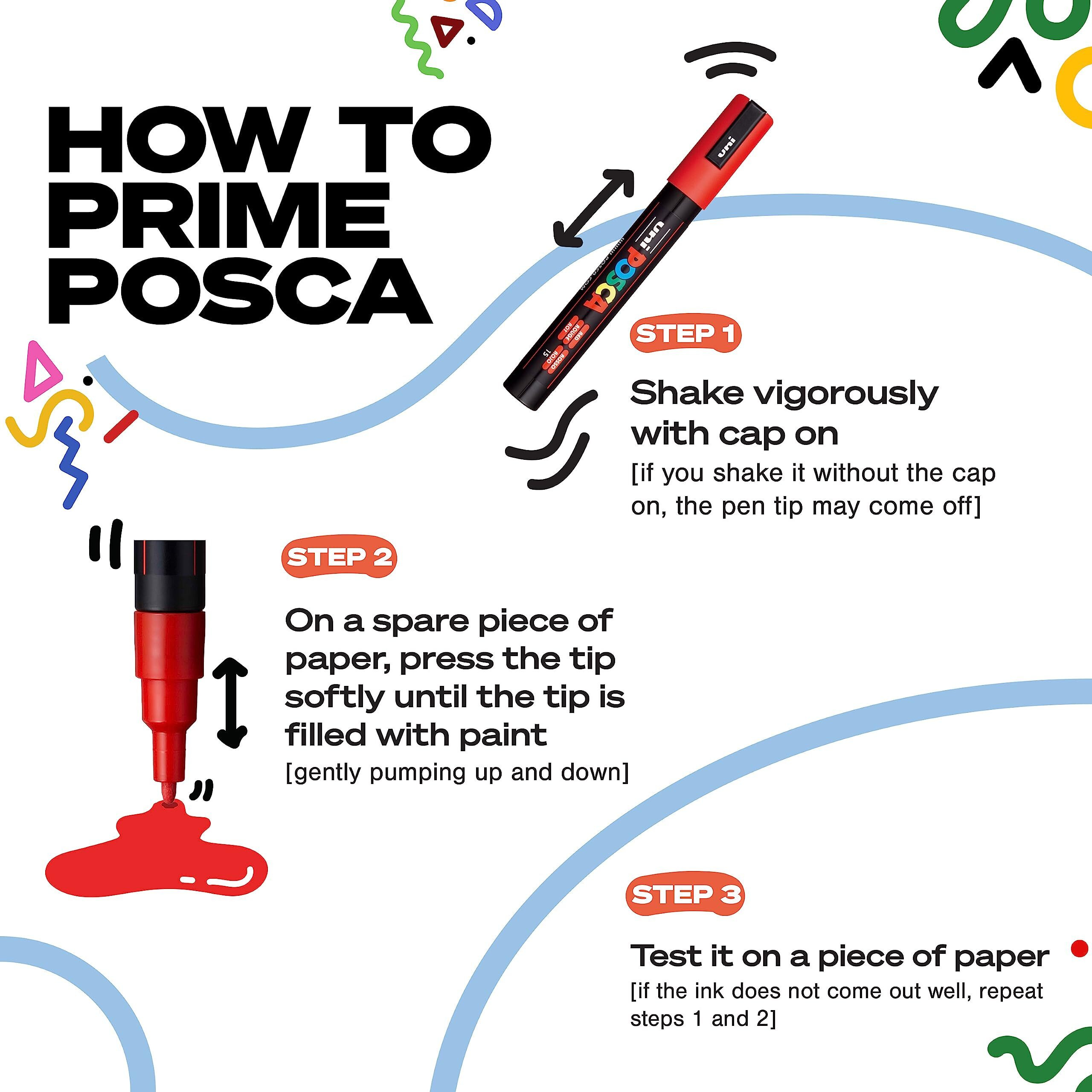 21 Posca Paint Markers,1M Extra Fine Posca Markers With Replaceable Tips,Posca Marker Set Of Acrylic Paint Pens | Posca Pens For Art Supplies,Fabric Paint,Fabric Markers,Paint Pen,Art Markers
