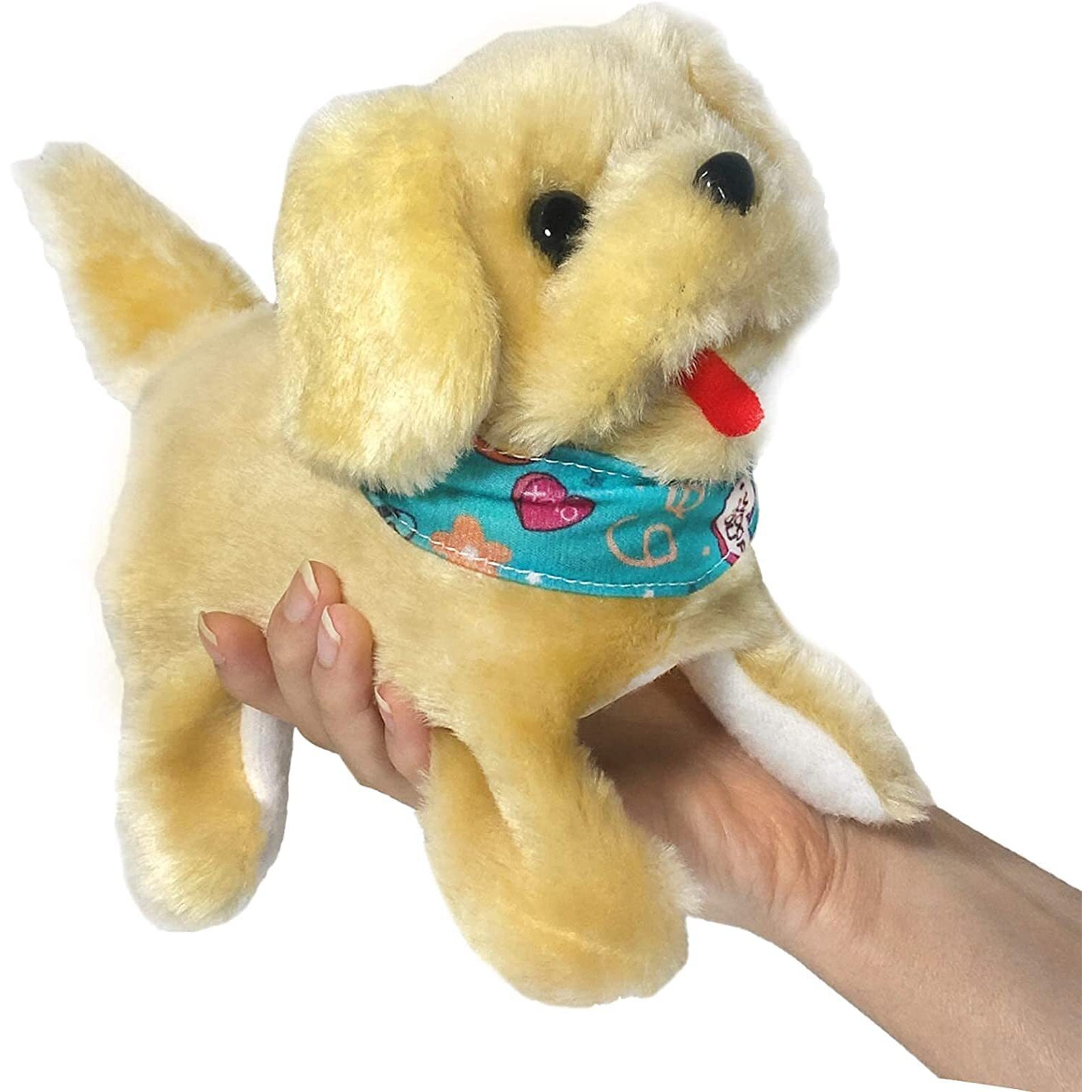 Zoopurrpets Premium Flip Over Puppy Battery Powered Plush Dog That Somersault Walk Sit And Bark Toy Puppy For Animal And Pet Loving Toddlers & Kids - Dark Brown