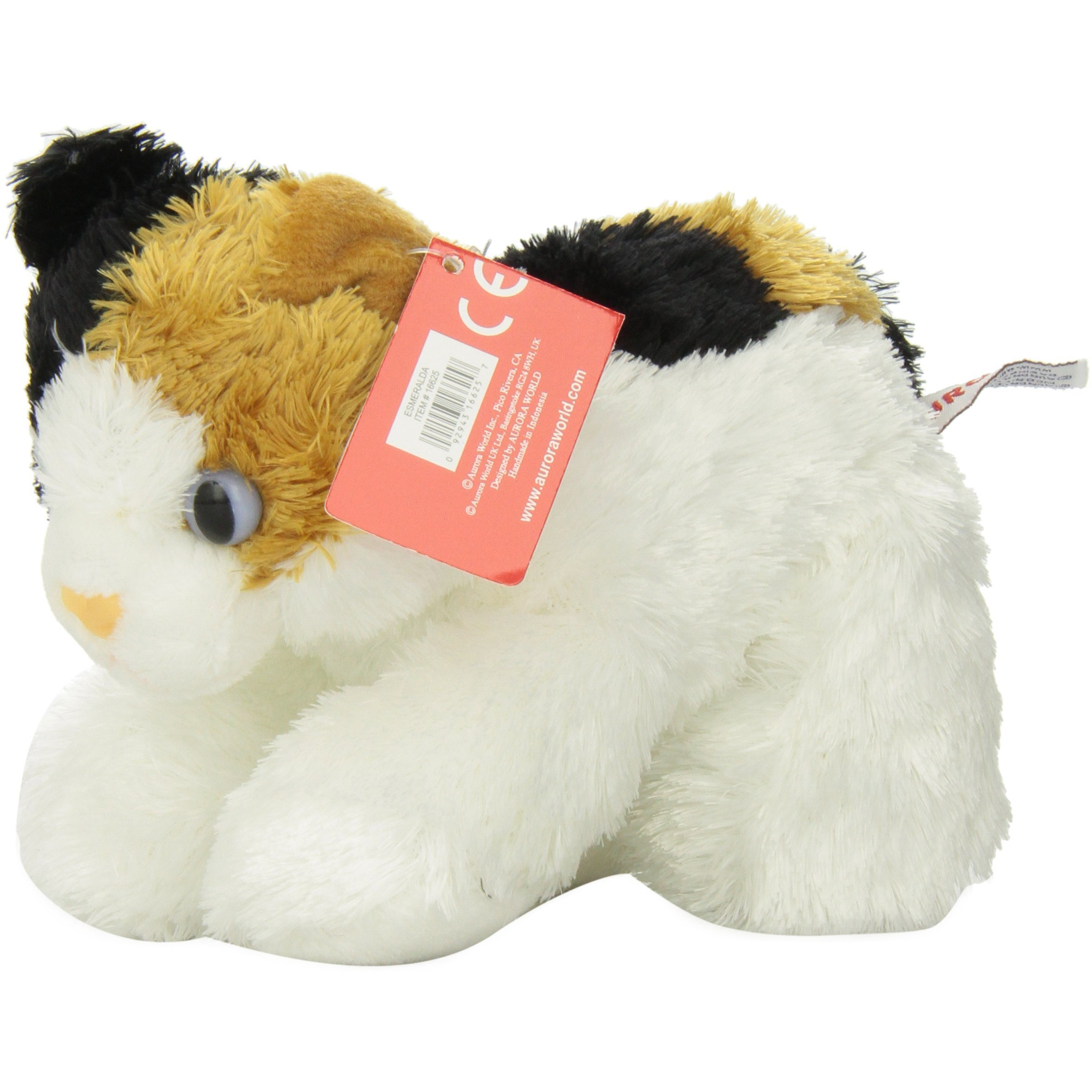 Aurora Adorable Mini Flopsie Esmeralda Stuffed Animal - Playful Ease - Timeless Companions - White 8 Inches