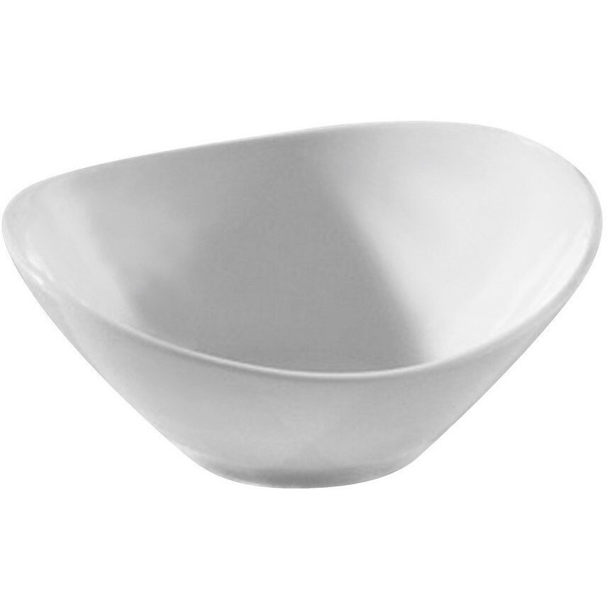 10 Strawberry Street Aurora Square 7.25""/16 Oz Oval Contour Bowl, Set Of 6, White