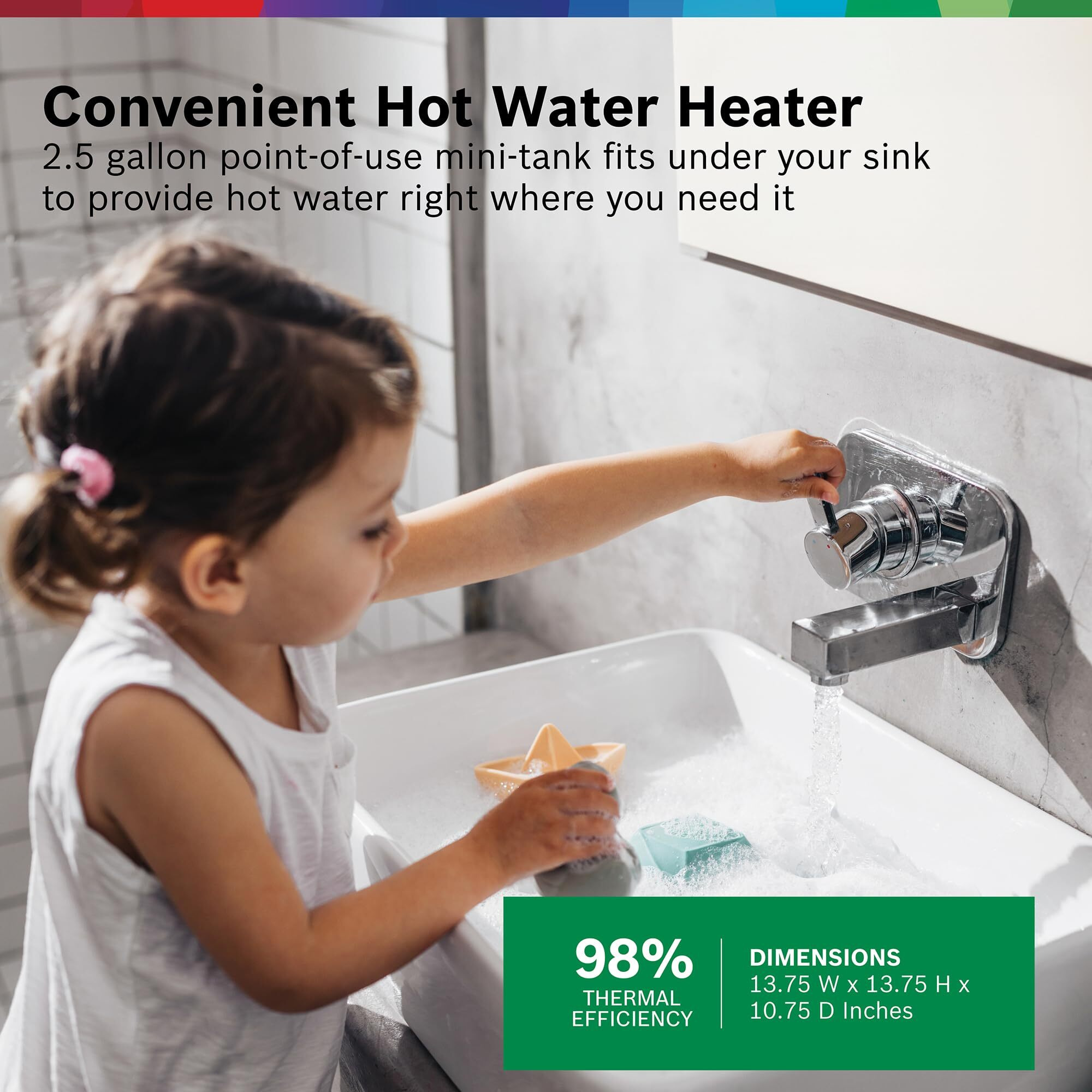 Bosch Electric Mini-Tank Water Heater Tronic 3000 T 2.5-Gallon (Es2.5) - Eliminate Time For Hot Water - Shelf, Wall Or Floor Mounted