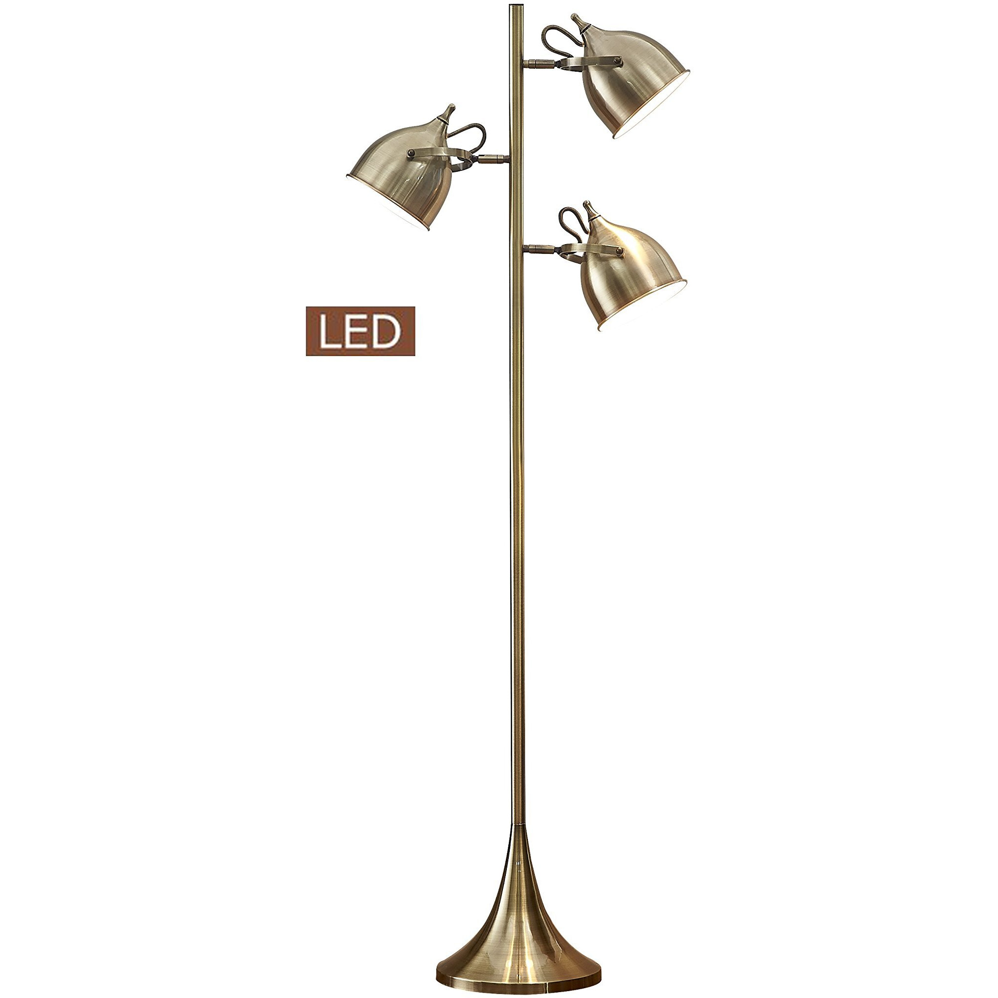 Artiva Usa Led9938Fab Caprice Led Floor Lamp, Antique Satin Brass