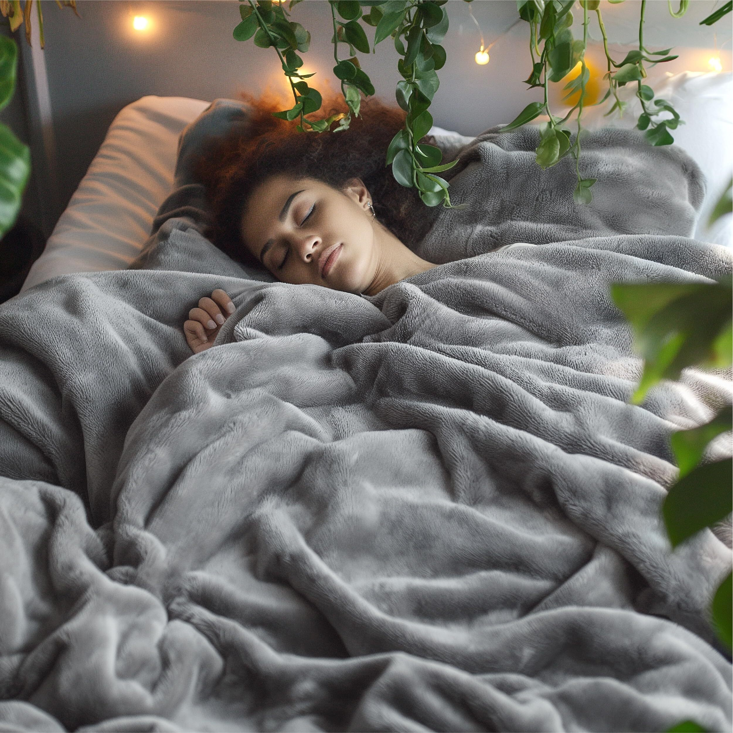 Bedsure Fleece Bed Blankets Queen Size Grey - Soft Lightweight Plush Fuzzy Cozy Luxury Blanket Microfiber, 90X90 Inches