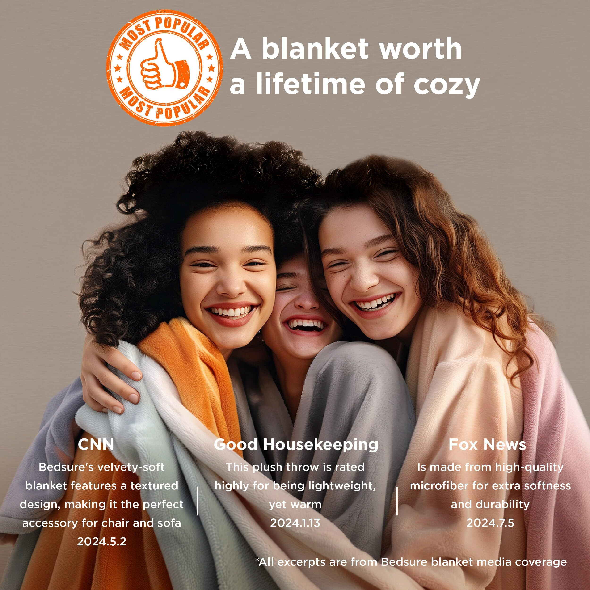 Bedsure Fleece Bed Blankets Queen Size Grey - Soft Lightweight Plush Fuzzy Cozy Luxury Blanket Microfiber, 90X90 Inches