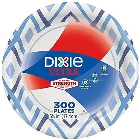 Dixie Ultra Paper Plate, 6-7/8 Inch, 300 Count