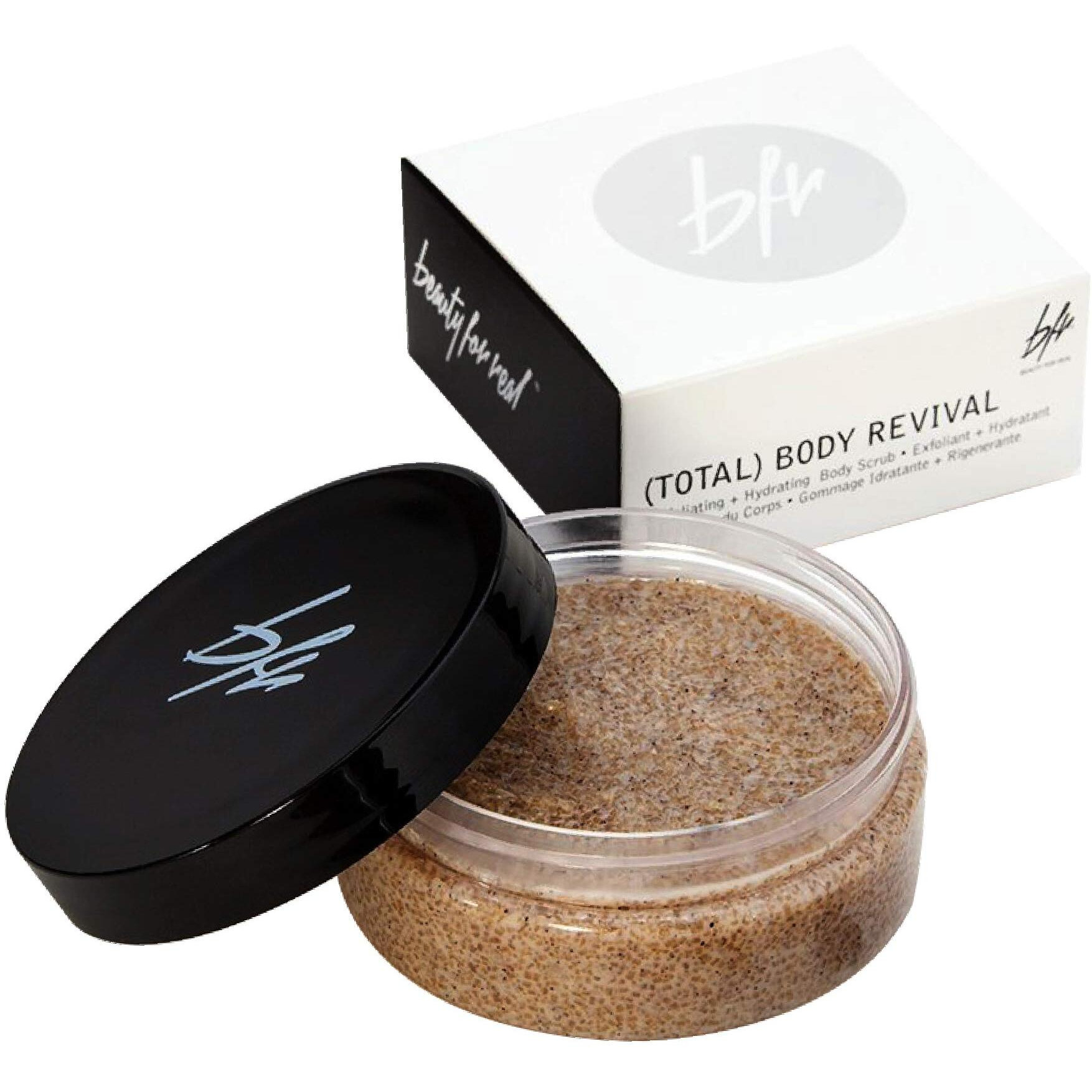 Beauty For Real (Total) Body Revival - Exfoliating Coffee Body Scrub - Softens Skin - With Raw Sugar & Organic Coffee - Light Scent Of Sugar, Guava & Nectarine - Made In The Usa - 6.0 Oz