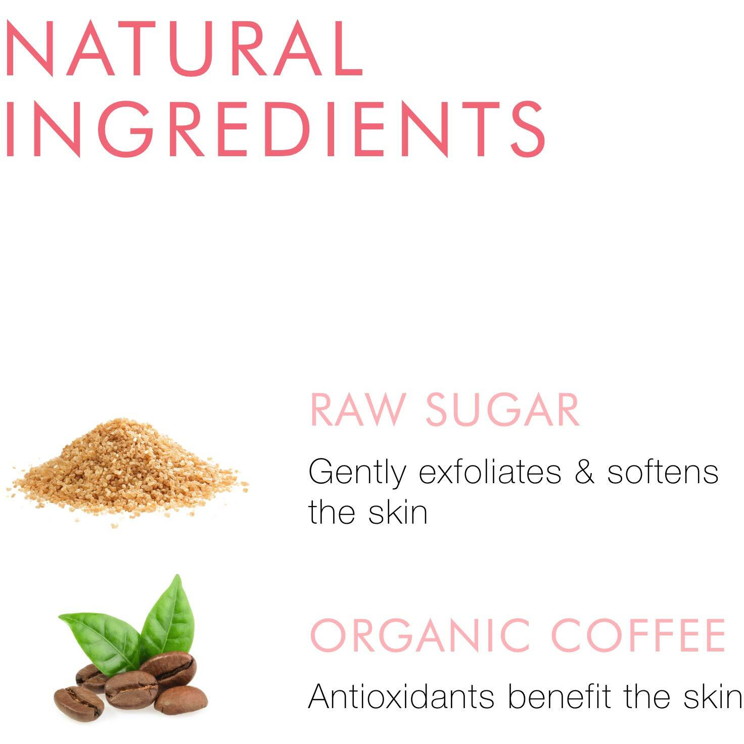 Beauty For Real (Total) Body Revival - Exfoliating Coffee Body Scrub - Softens Skin - With Raw Sugar & Organic Coffee - Light Scent Of Sugar, Guava & Nectarine - Made In The Usa - 6.0 Oz