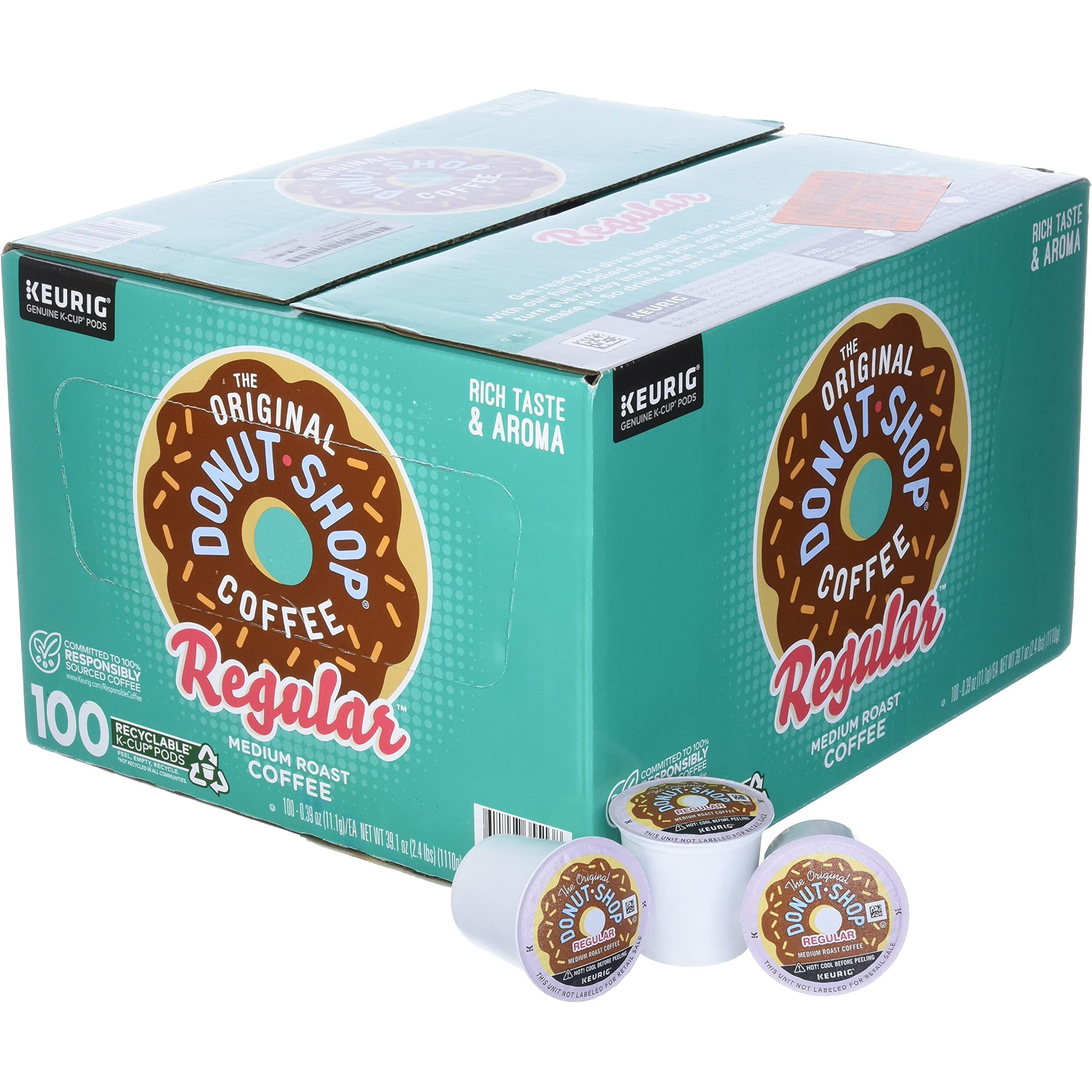 Green Mountain Coffee The Orginal Donut Shop Coffee, 100 Count (Packaging May Vary)