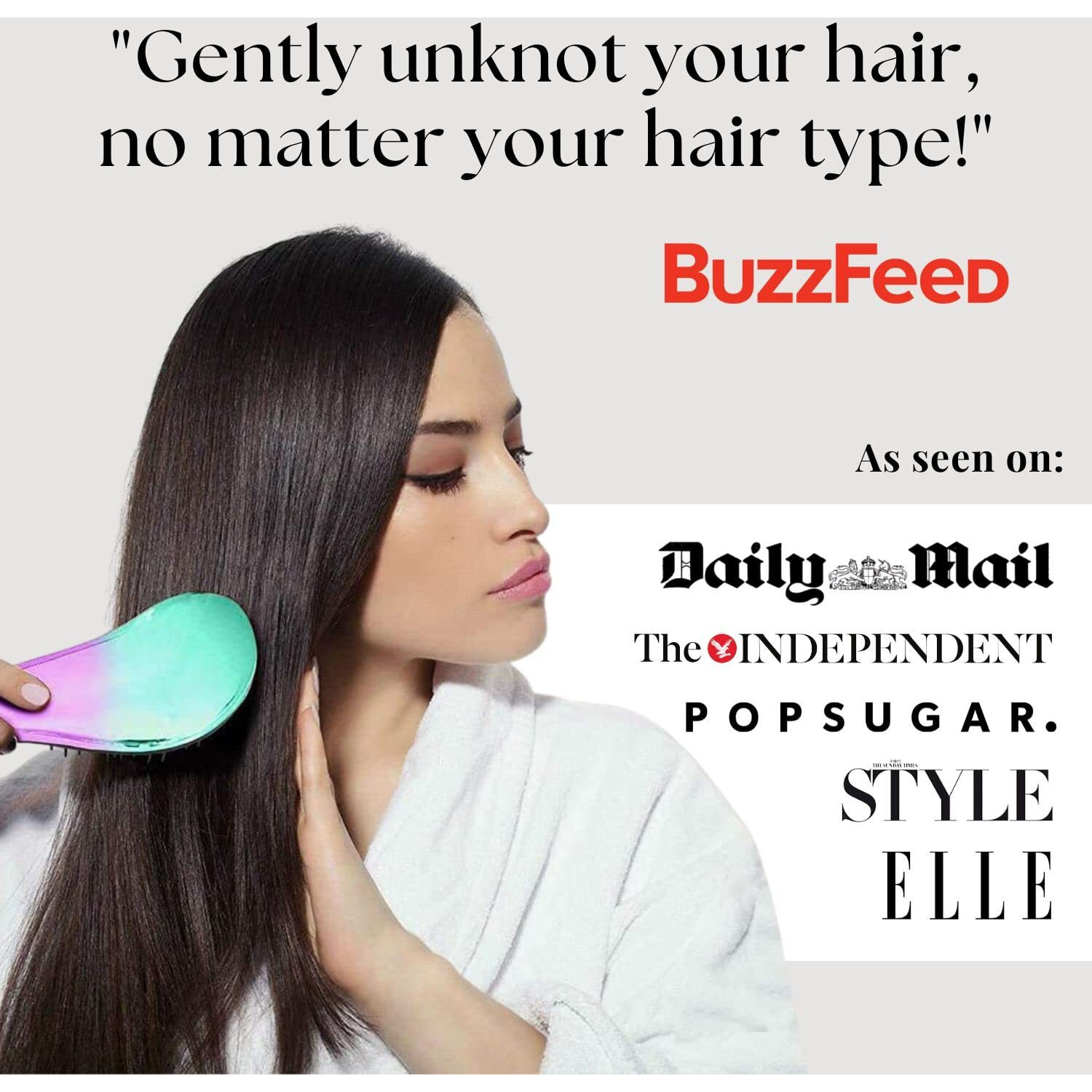 Lily England Detangler Brush For Curly Hair, Thick, Straight & Natural Hair - Gentle Detangling Hair Brush For Women, Kids & Toddlers With Flexible Bristles - Hairbrush For Wet & Dry Hair, Ombre