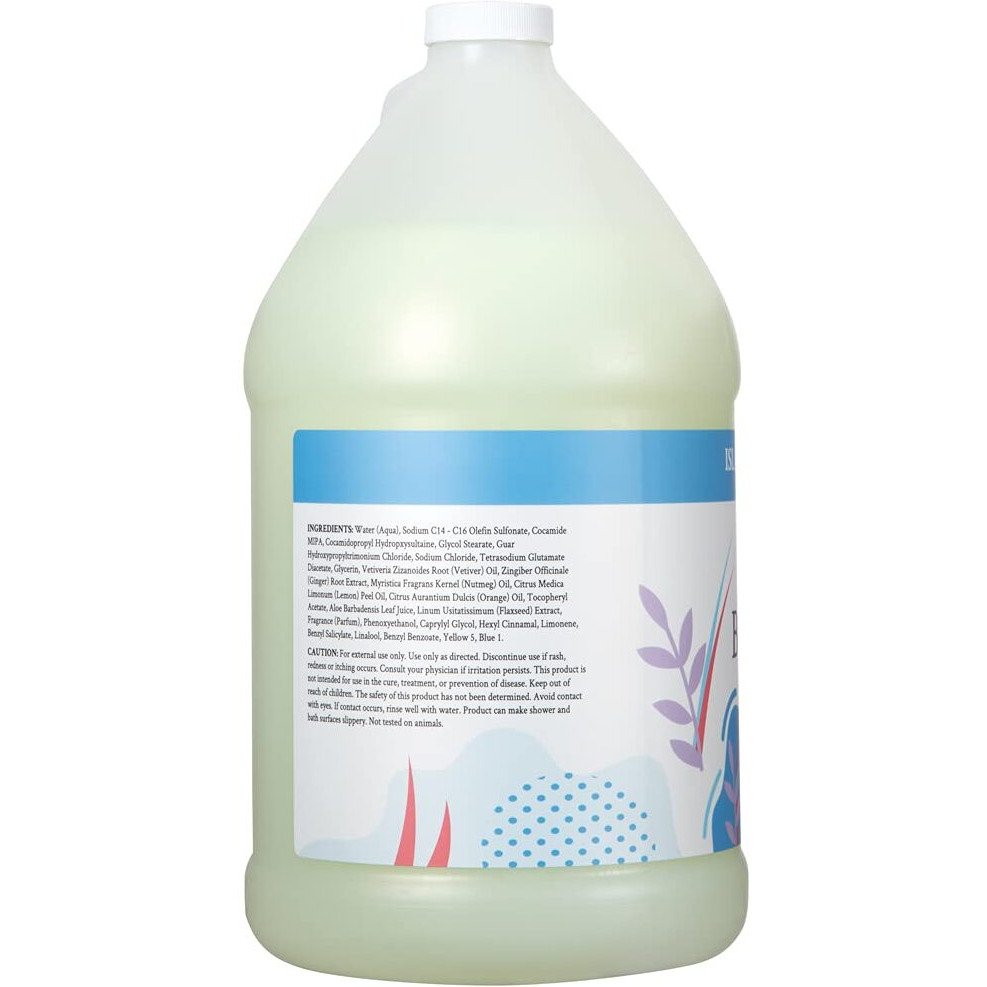 Ginger Lily Farms Botanicals Nourishing Body Wash, Island Tranquility, 100% Vegan & Cruelty-Free, Green Tea & Lemongrass Scent, 1 Gallon Refill (128 Fl. Oz.)