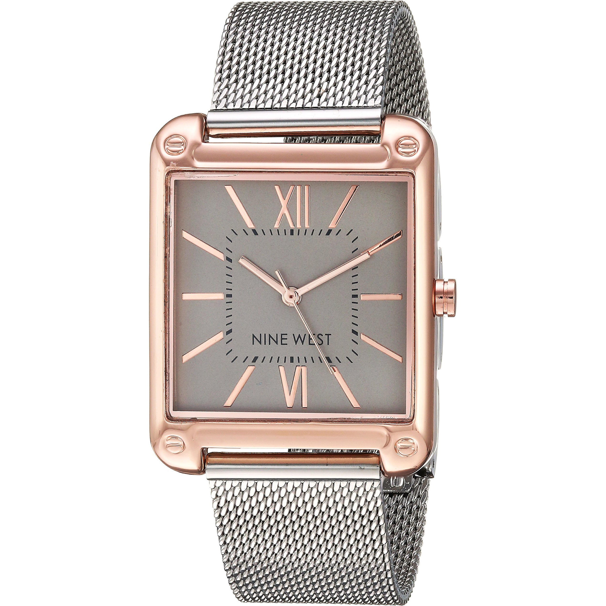 Nine West Women's Sunray Dial Mesh Bracelet Watch