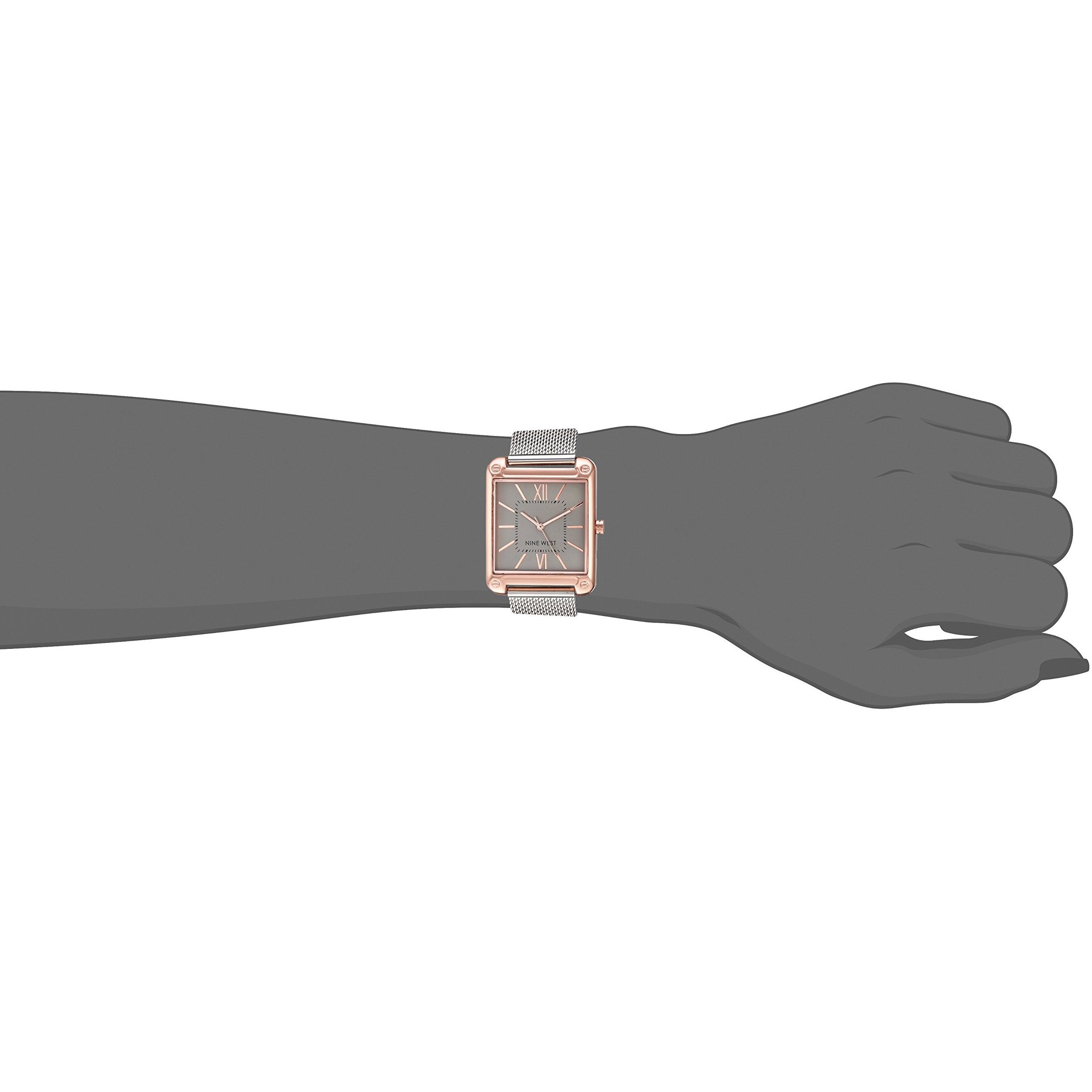 Nine West Women's Sunray Dial Mesh Bracelet Watch
