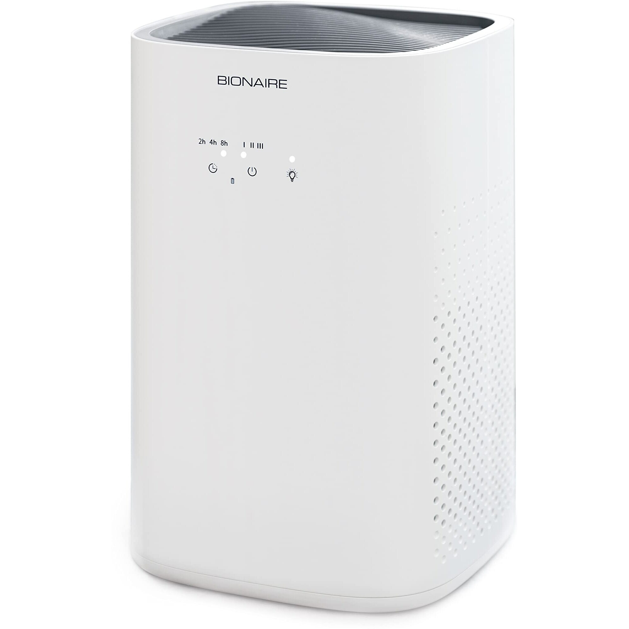Bionaire True Hepa 360 Air Purifier For Medium Rooms, Air Filter For Allergens, Pets, And Dust With Quiet Setting And Night Light, 3 Speeds, White