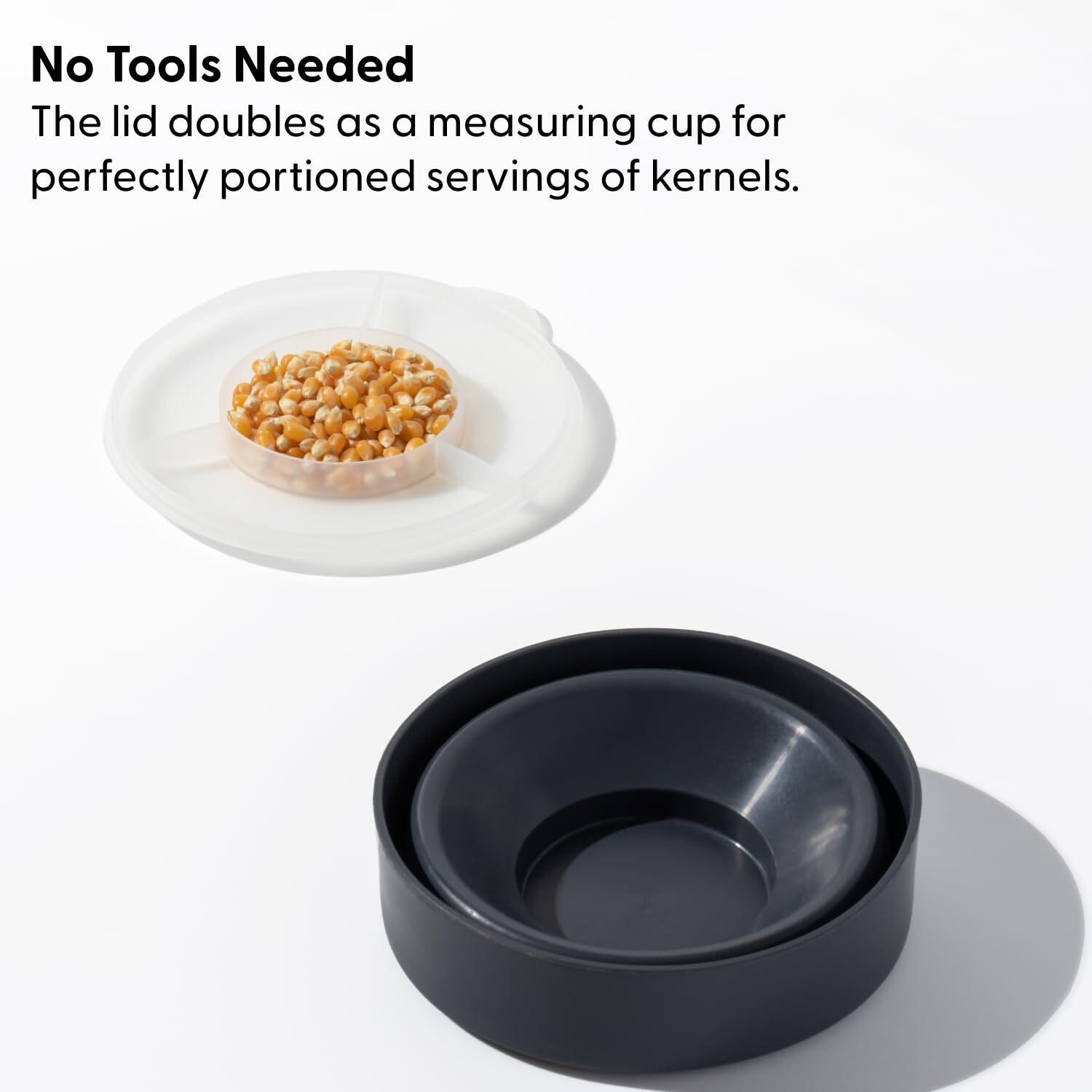 W&P Microwave Silicone Popper Maker | Black | Collapsible Bowl W/Built In Measuring, Bpa, Eco-Friendly, Waste Free, 9.3 Cups Of Popped Popcorn