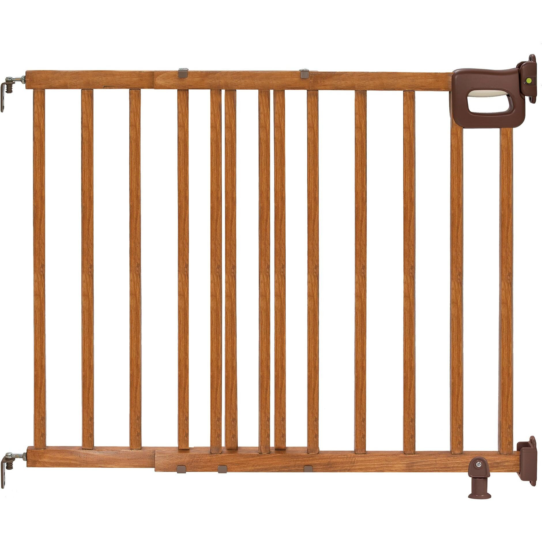 Summer Wood Banister & Stair Safety Pet And Baby Gate, 32""-48"" Wide, 33"" Tall, Install Banister To Banister Or Wall, Or Wall To Wall In Doorway Or Stairway, Banister And Hardware Mounts - Cherry