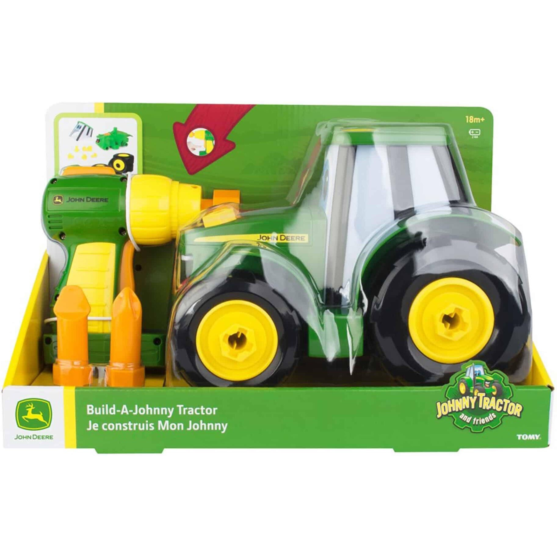 Build-A-Buddy John Deere Tractor Toy And Toy Drill - Toddler Stem Take Apart Toys With 16 Individual Pieces And Kids Tools - Kids Building Toys Ages 3 Years And Up