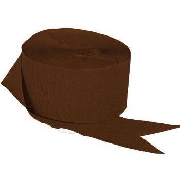 Greenbrier 4 Rolls Brown Crepe Paper Streamers 290 Feet Total, Made In Usa