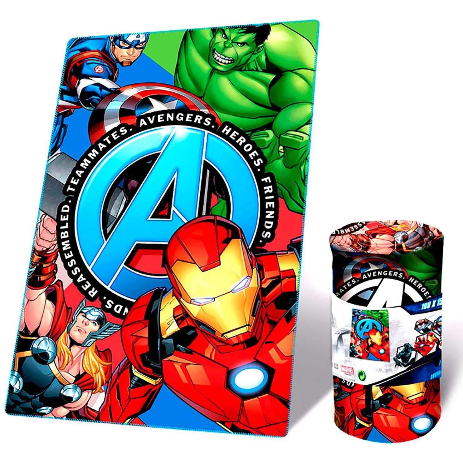 Avengers Kids Blanket,Marvel Hulk Thor Iron Man Blanket,Official Licenced