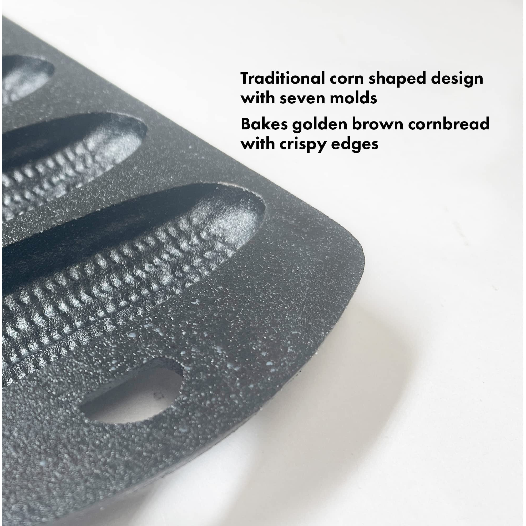 Bayou Classic 7490 Cast Iron Cornbread Pan Perfect For Baking Golden Brown Cornbread W/Crispy Edges