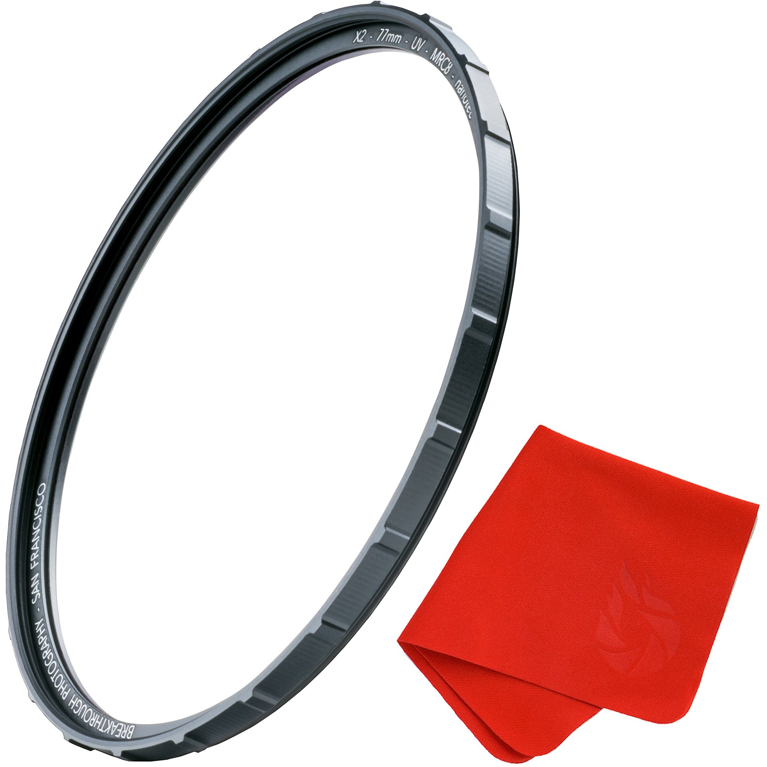 82Mm X2 Uv Filter For Camera Lenses - Uv Protection Photography Filter With Lens Cloth - Mrc8, Nanotec Coatings, Ultra-Slim, Traction Frame, Weather-Sealed By Breakthrough Photography