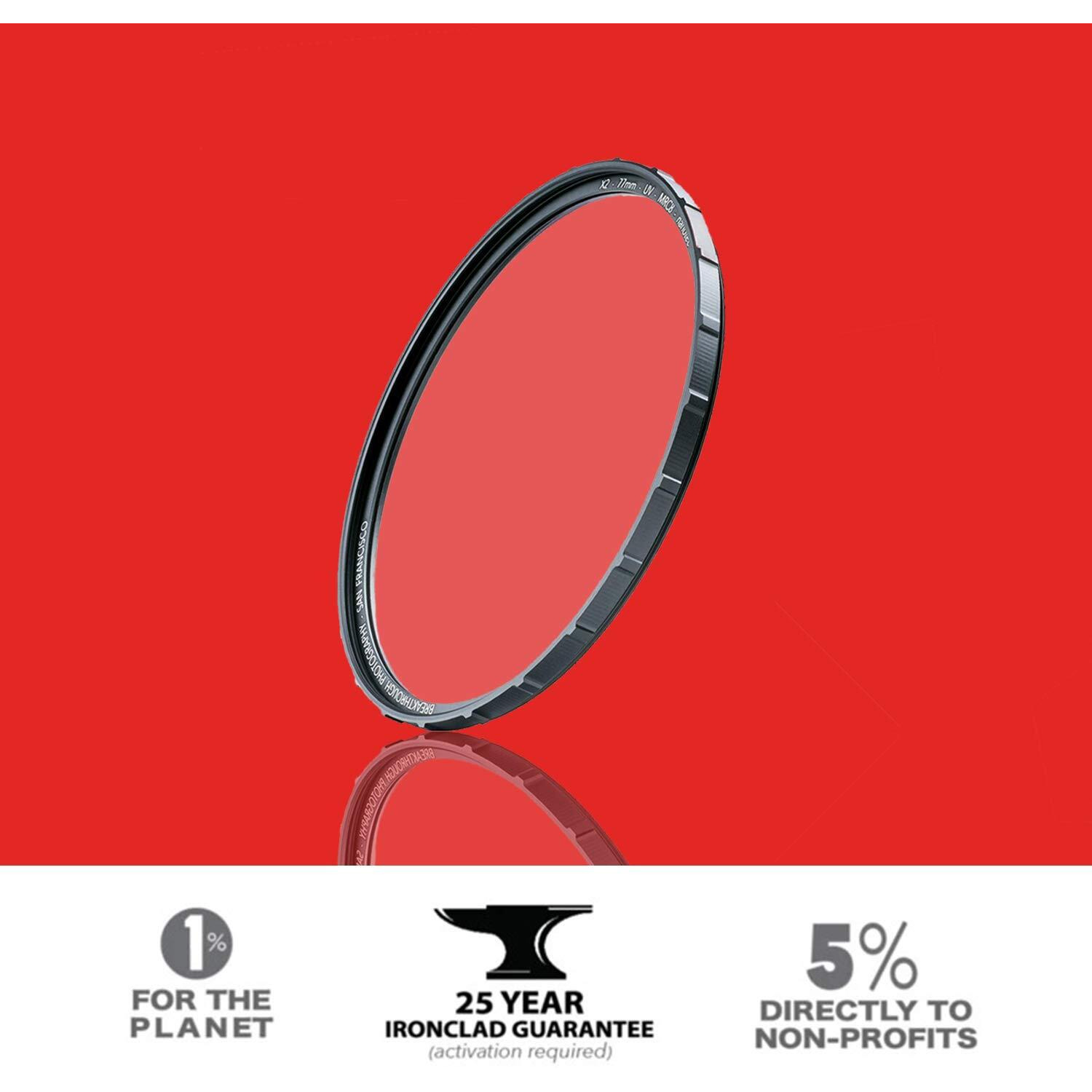 82Mm X2 Uv Filter For Camera Lenses - Uv Protection Photography Filter With Lens Cloth - Mrc8, Nanotec Coatings, Ultra-Slim, Traction Frame, Weather-Sealed By Breakthrough Photography