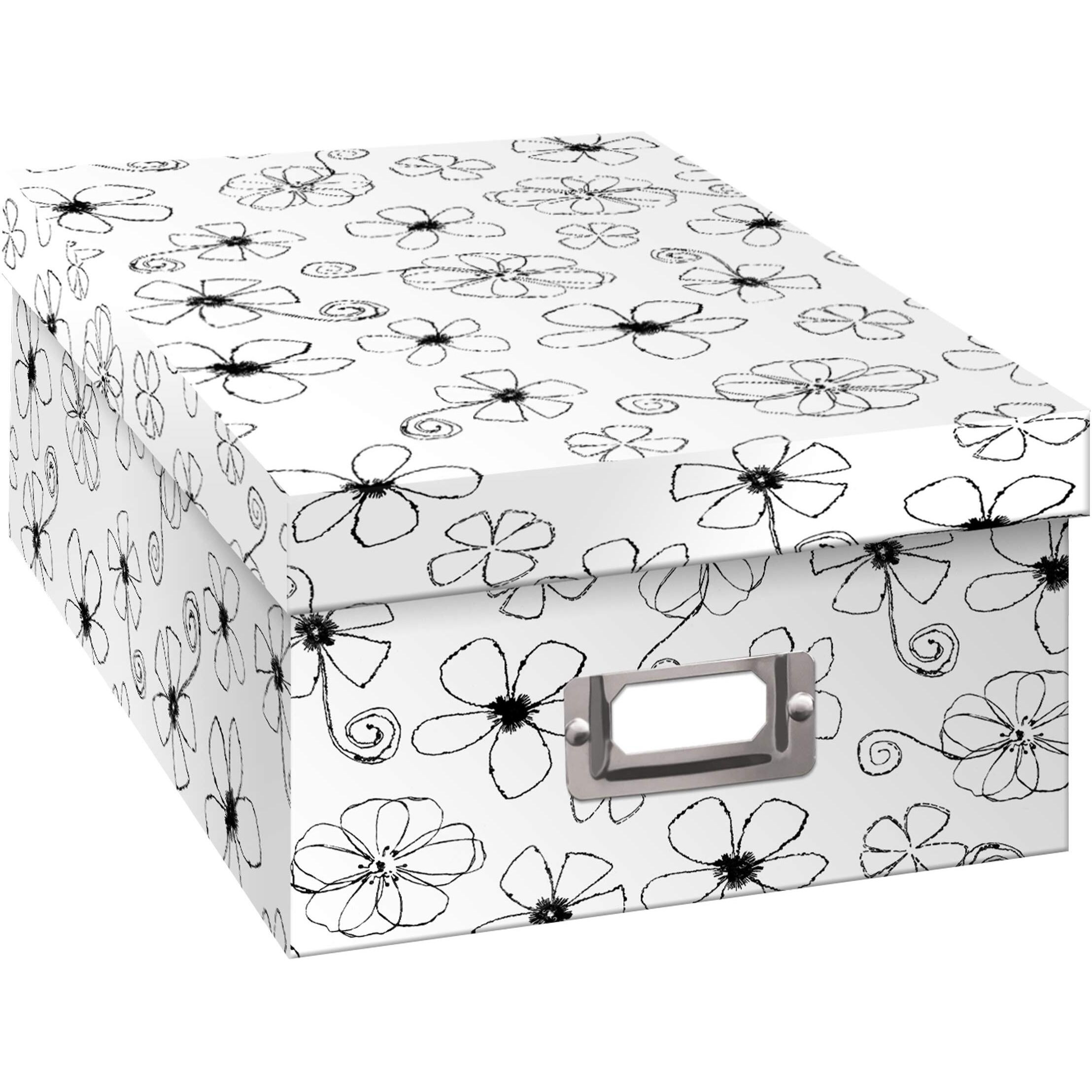 Pioneer Photo Albums B-1Bw Inked Storage Box, Floral Design