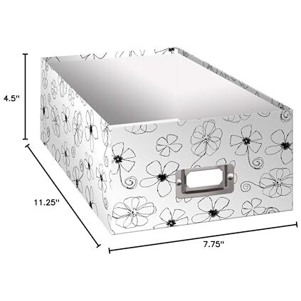 Pioneer Photo Albums B-1Bw Inked Storage Box, Floral Design