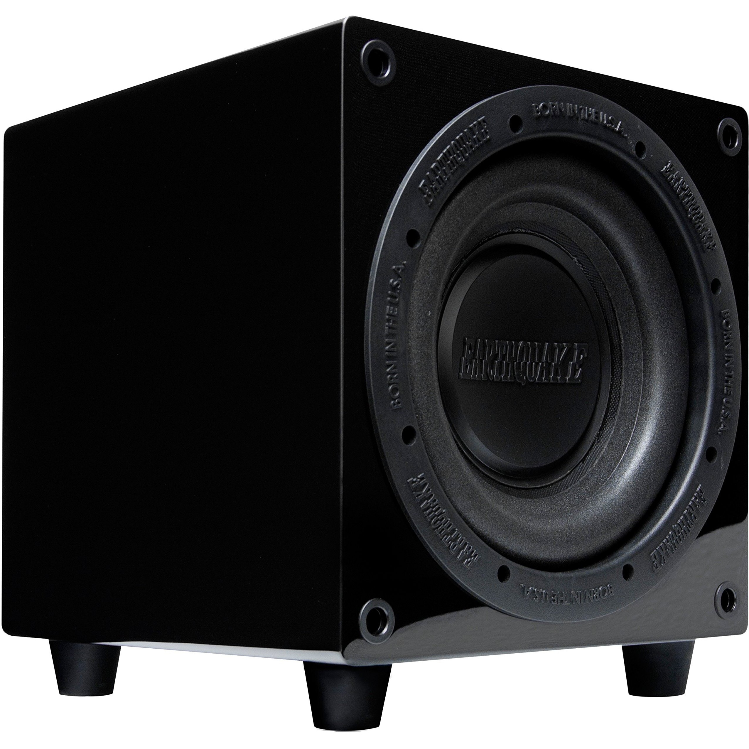 Earthquake Sound Minime Ff8_V2 8-Inch Front Firing Powered Mini Subwoofer,Black