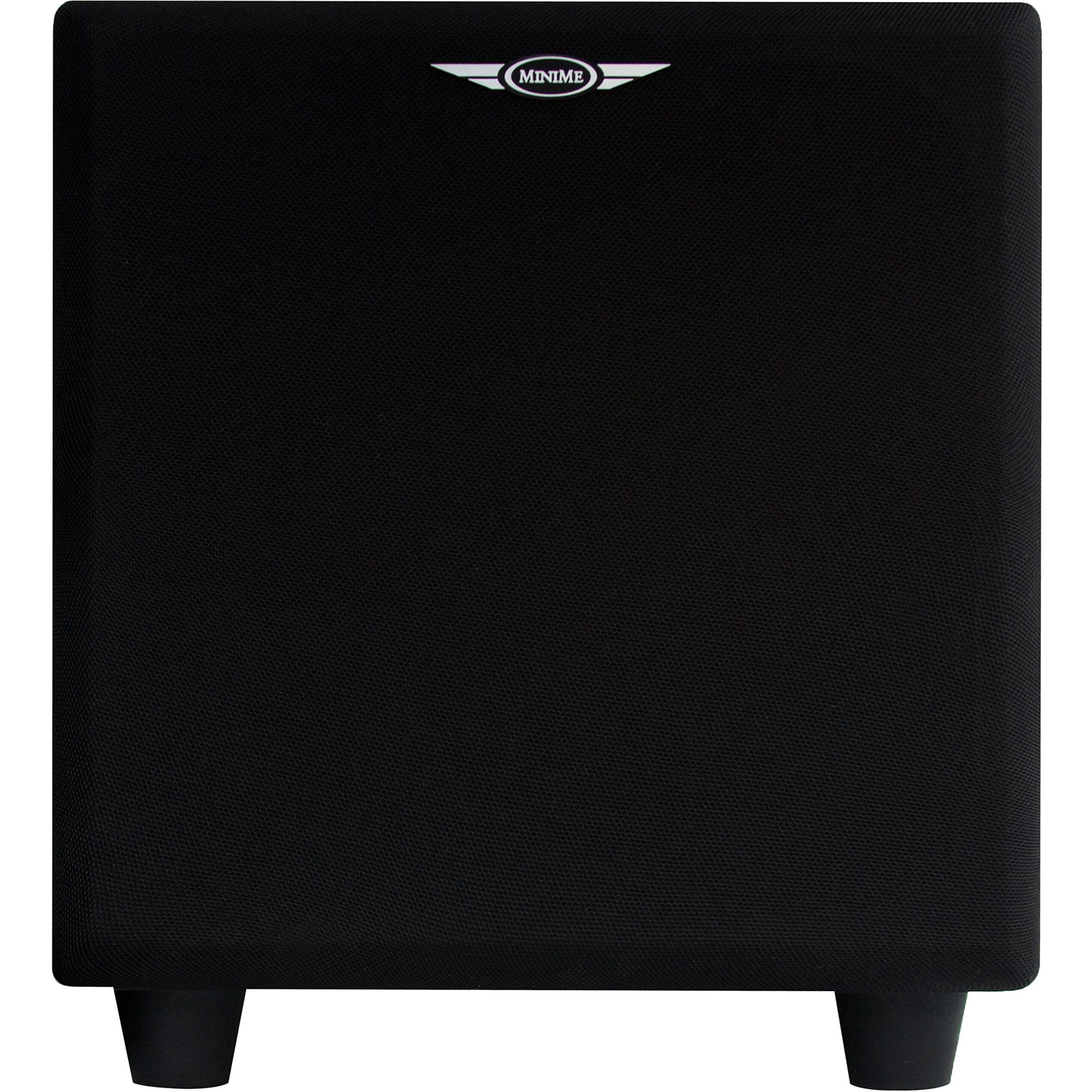 Earthquake Sound Minime Ff8_V2 8-Inch Front Firing Powered Mini Subwoofer,Black