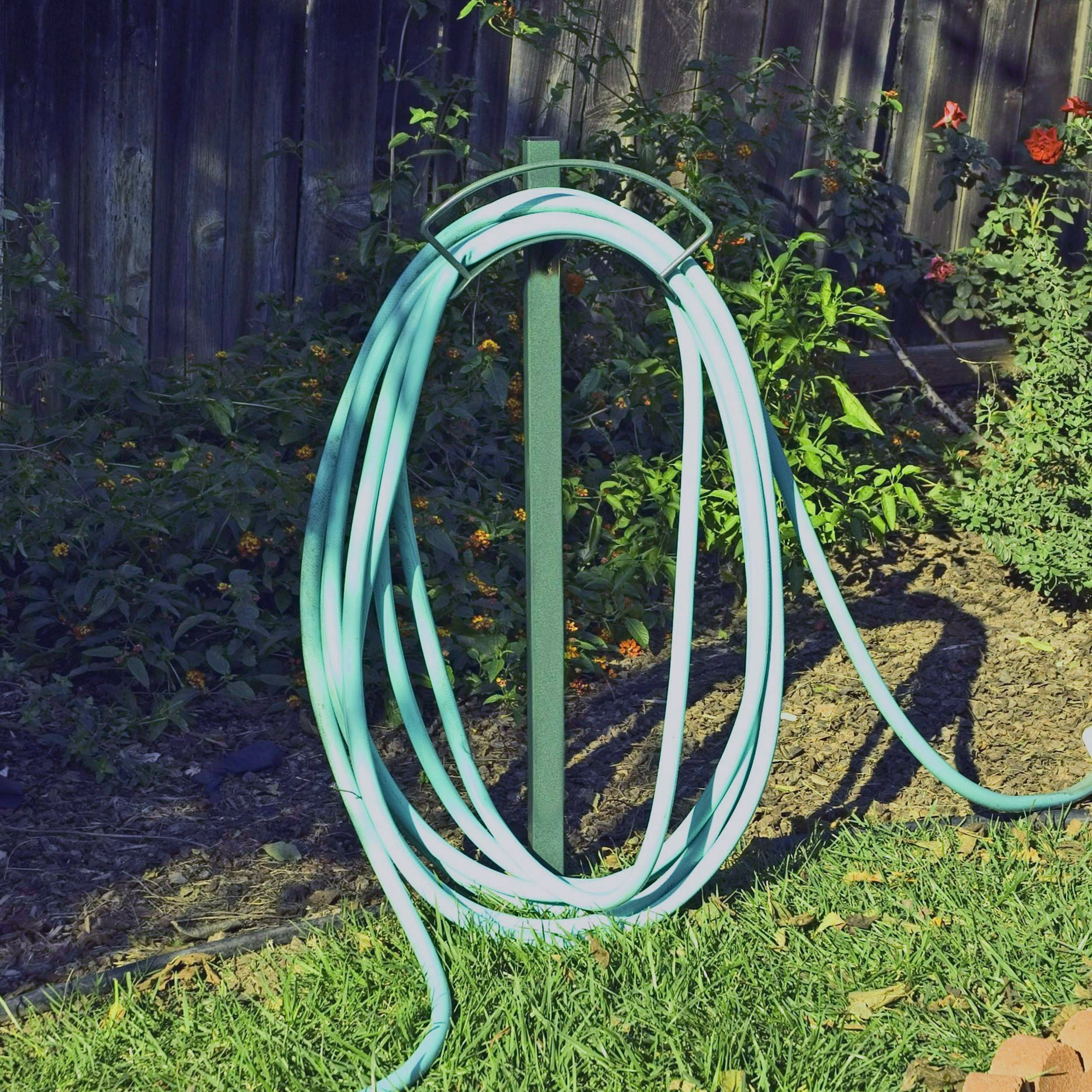 Yard Butler Hanger For Tidy No Kink Garden Storage - Hc-2 Yard Butler Heavy Duty Metal Free Standing In-Ground Outdoor Hose Hang, Green