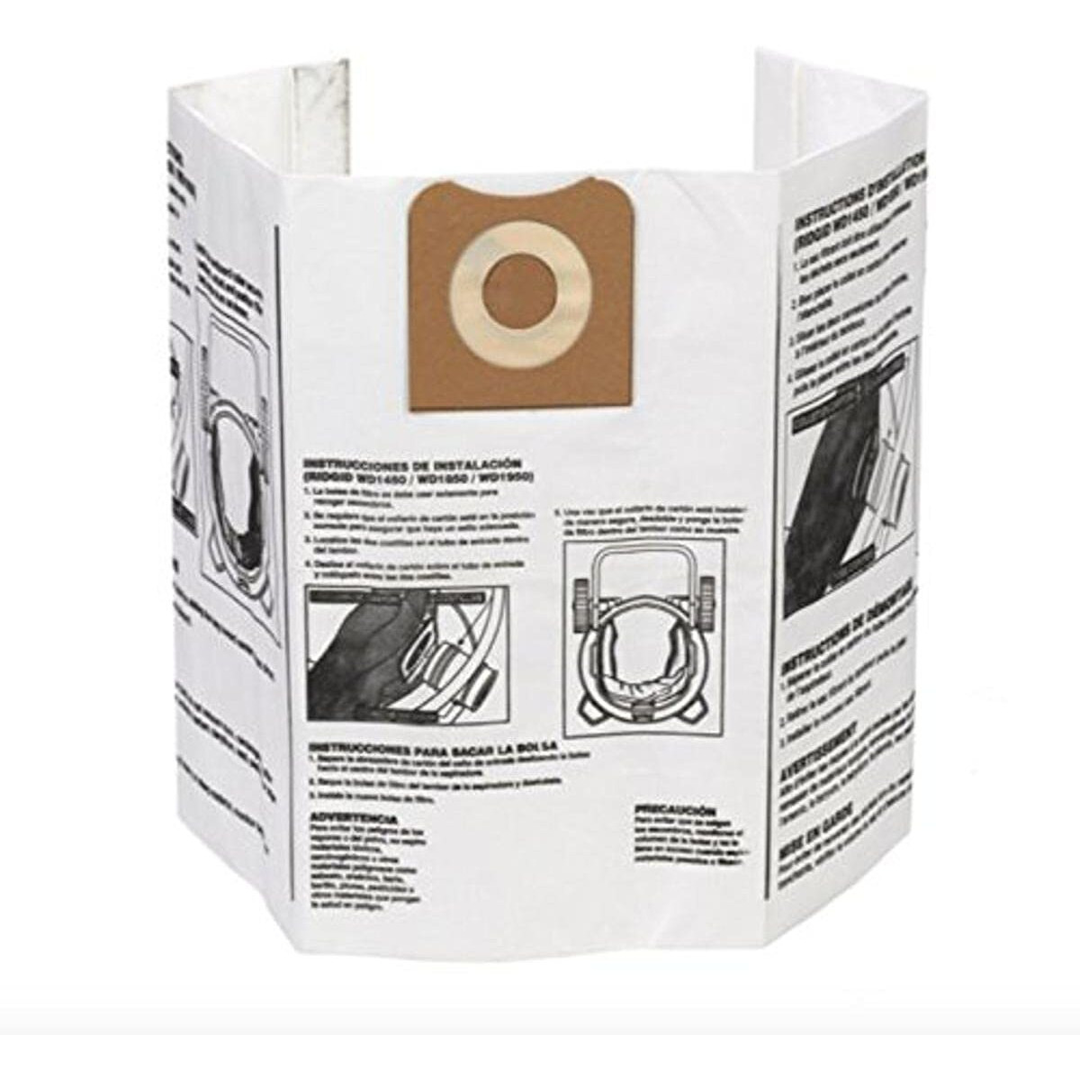 Ridgid - 23743 High Efficiency, Dry Pickup Dust Bags For 12 - 16 Gallon Wet / Dry Vacuums (2 Pack)