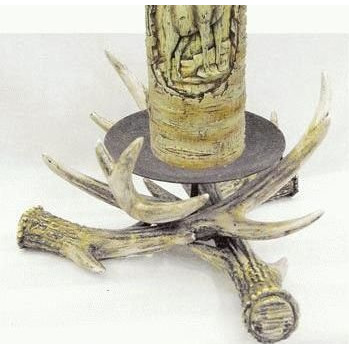 Antler Pillar Candle Holder 6-Inch
