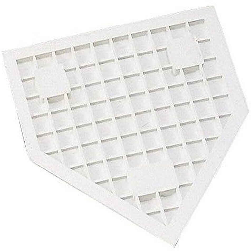 Champion Sports-96 Heavy-Duty Rubber Home Plate, White 16"" X 17"" X 1""