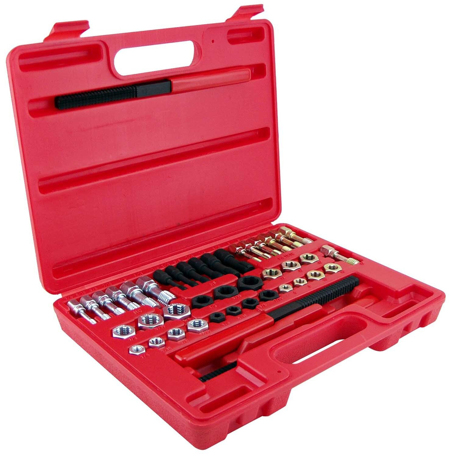 Oemtools 27142 Thread Restoring File, Tap, And Die Kit | Files, Taps, And Dies Rethread Both Left And Righthanded Internal And External Threads | Universal Sae And Metric Thread Chasing Kit