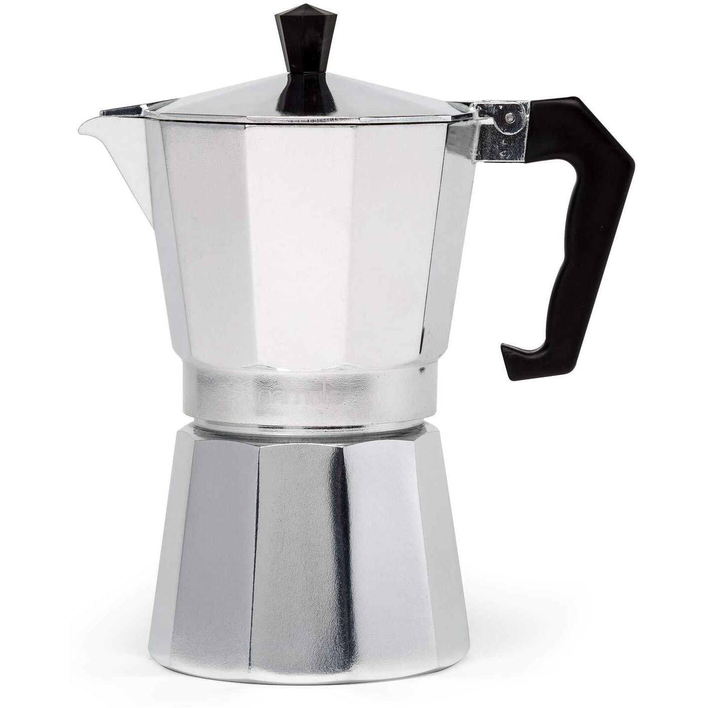 Primula Classic Stovetop Espresso And Coffee Maker, Moka Pot For Italian And Cuban Caf   Brewing, Greca Coffee Maker, Cafeteras, 6 Espresso Cups, Silver