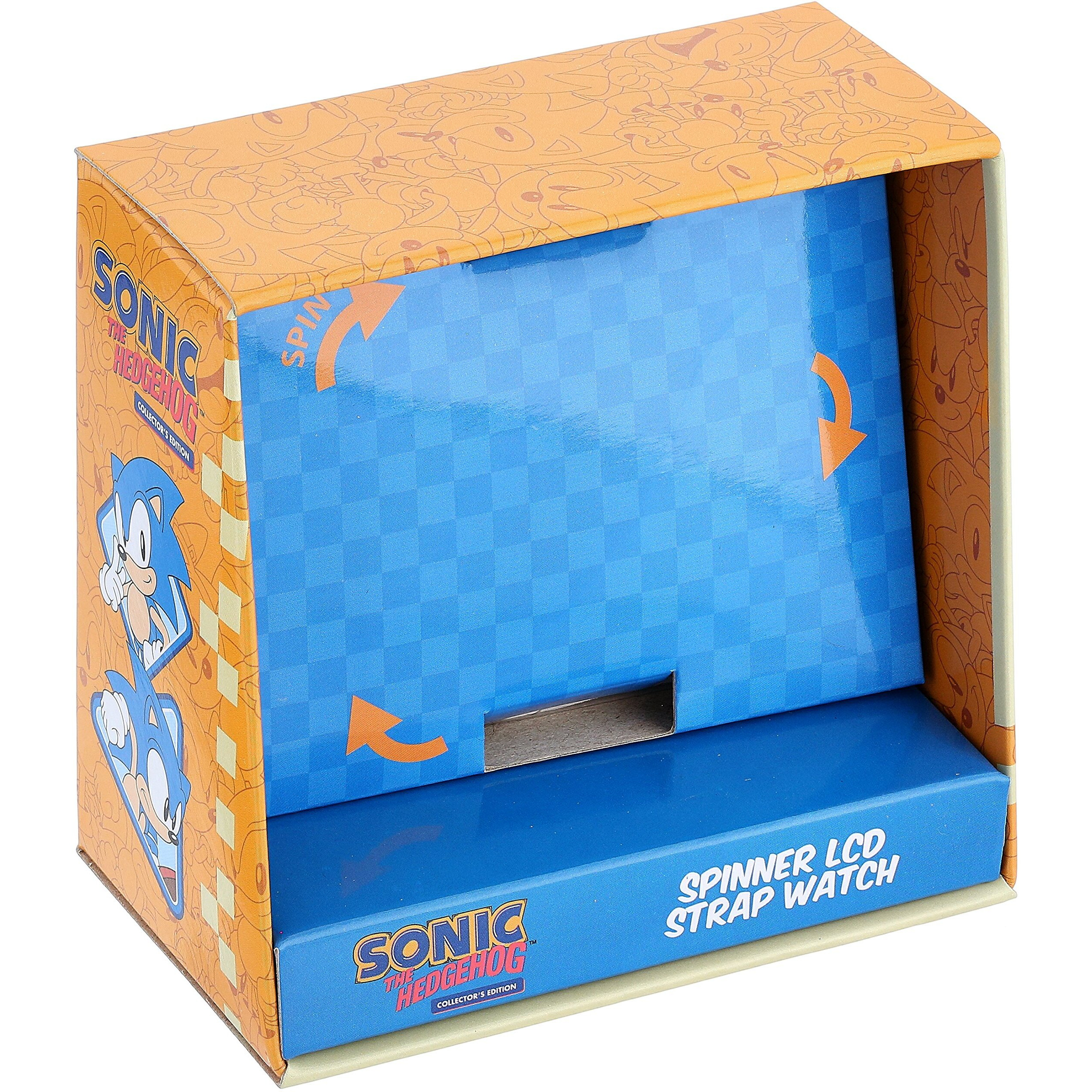 Accutime Kids Sonic The Hedgehog Fidget Spinner Blue Digital Watch For Boys, Girls And Toddlers (Model Snc4016Az)
