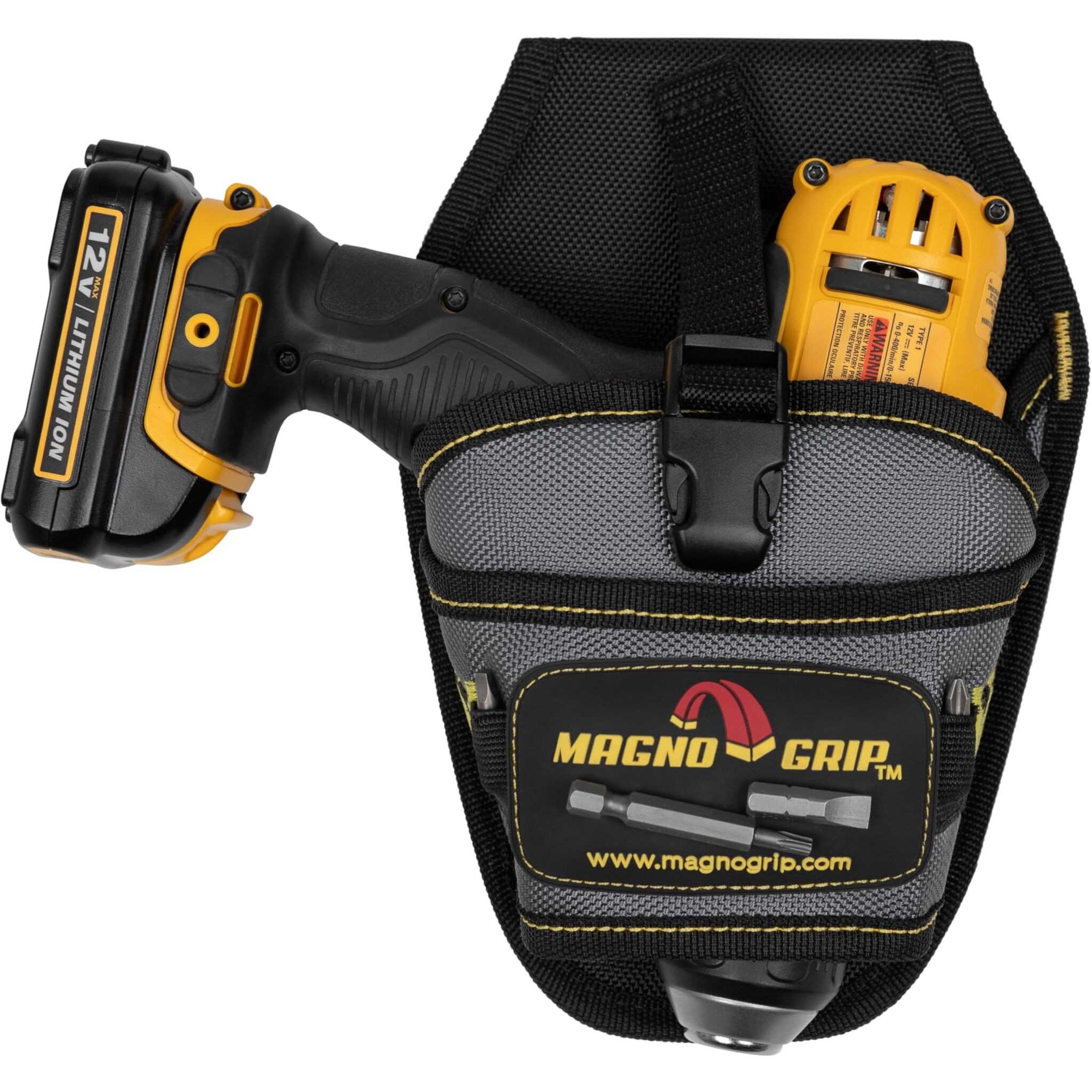 Magnogrip 002-580 Drill Holster - Left And Right Handed With Integrated Magnetic Storage