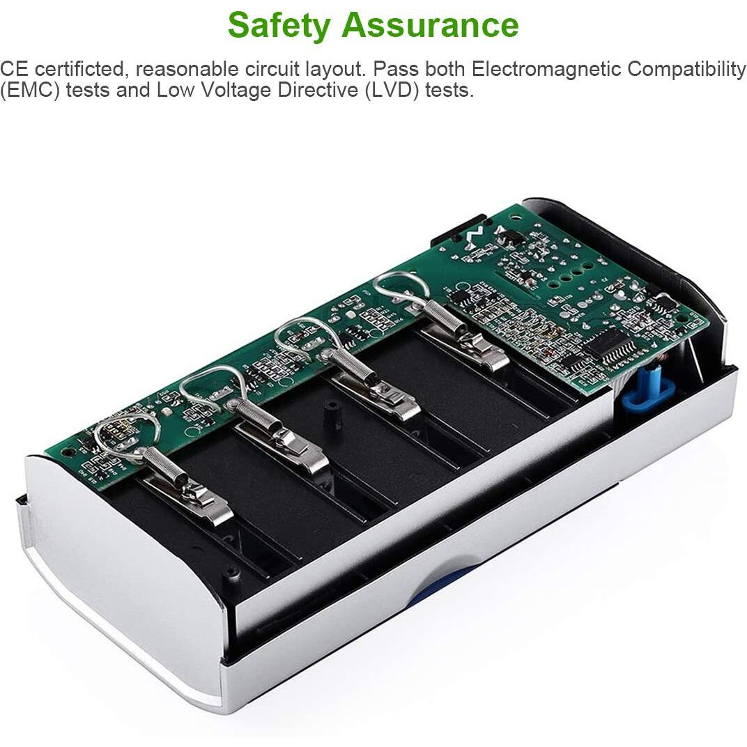 Ebl 906 Smart Charger For Aa Aaa C D 9V Rechargeable Batteries With 4 Pieces 5000Mah C Rechargeable Batteries