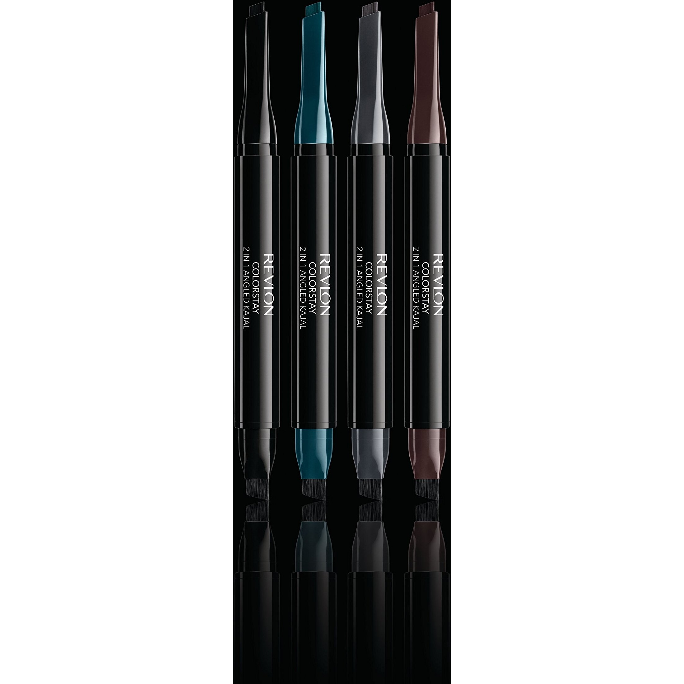 Revlon Colorstay 2-In-1 Angled Kajal Eyeliner, Waterproof Eye Makeup With Smudge Brush For Smokey Eyes, Graphite (104), 0.01 Oz